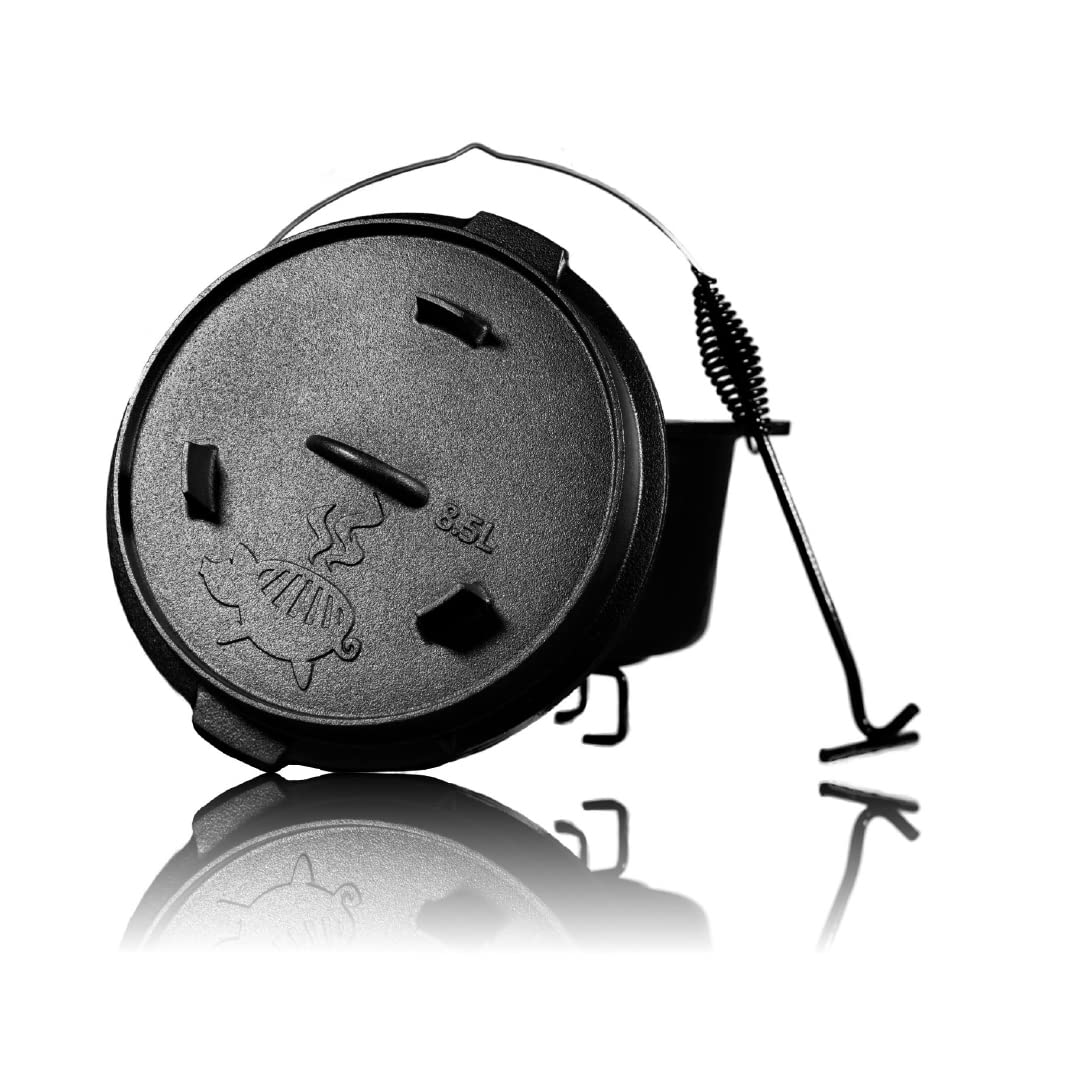 Grillschweine Dutch Oven 9QT (8,5 L ohne Füße) - BBQ Schmorofen - Gusseisen Feuertopf Angebot bei HelloDeals