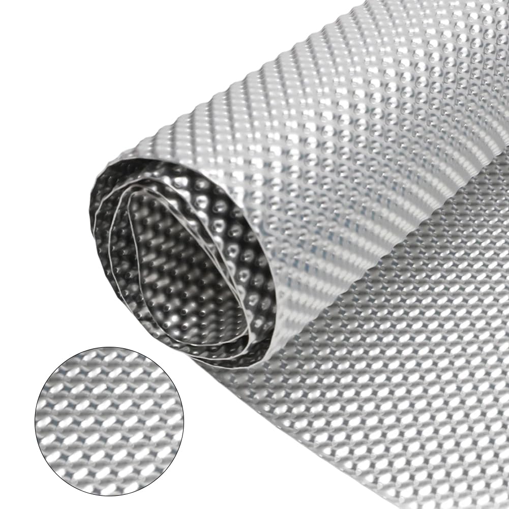 LOMUG Hitzeschutz Hitzeblech Geprägte, 100 cm x 40 cm Hitzeschutz Aluminium Platte, Fahrzeug Aluminisierter Hitzeschutzblech Reparatursatz Hitzeschild Schutzplatten für Auto Motorsport Isolierung Angebot bei HelloDeals