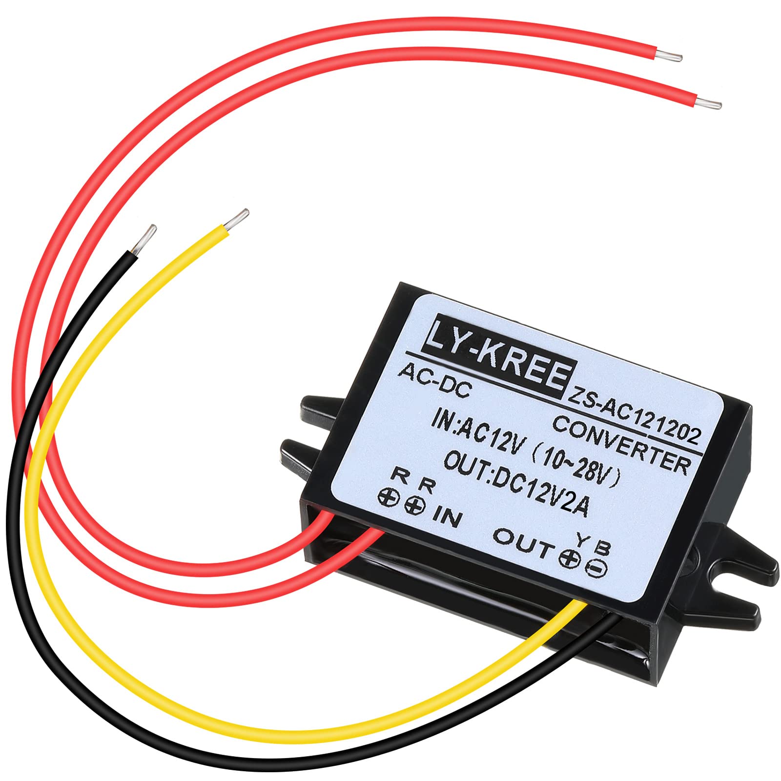AC DC Stromwandler AC 12 V (10–28 V) auf DC 12 V Reduziert Spannungswandler Wasserdicht IP68 Abwaertswandler Modul Spannungsregler für Auto Bildschirm Monitor Kamera Wasserpumpe Motor (2A) Angebot bei HelloDeals