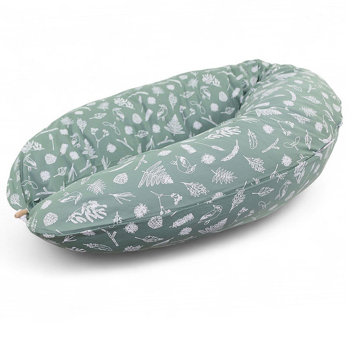 HOBEA-Germany Stillkissen 190 cm x 76 cm XXL Lagerungskissen Schwangerschaftskissen für Baby und Erwachsene Seitenschläferkissen Stillkissen mit Bezug aus Bio Baumwolle (Wald) Wald Stillkissen Angebot bei HelloDeals