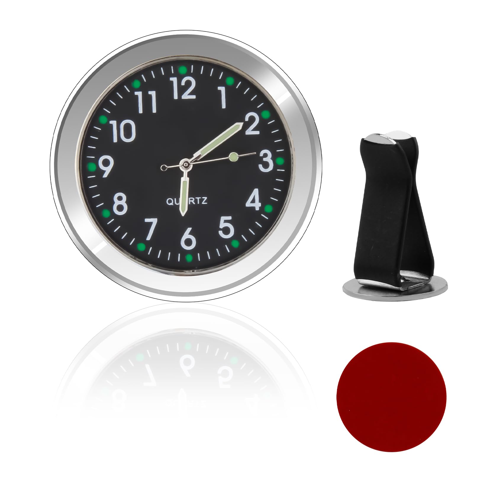 Selbstklebende Uhr Armaturenbrett, Mini Auto Uhr, Kleine Uhr Universelle für Auto mit Lüftungsschlitz Clip und Klebepad, Uhr Klein Geeignet für Dashboard Auto Dekoration Home Decor(Schwarz) Angebot bei HelloDeals