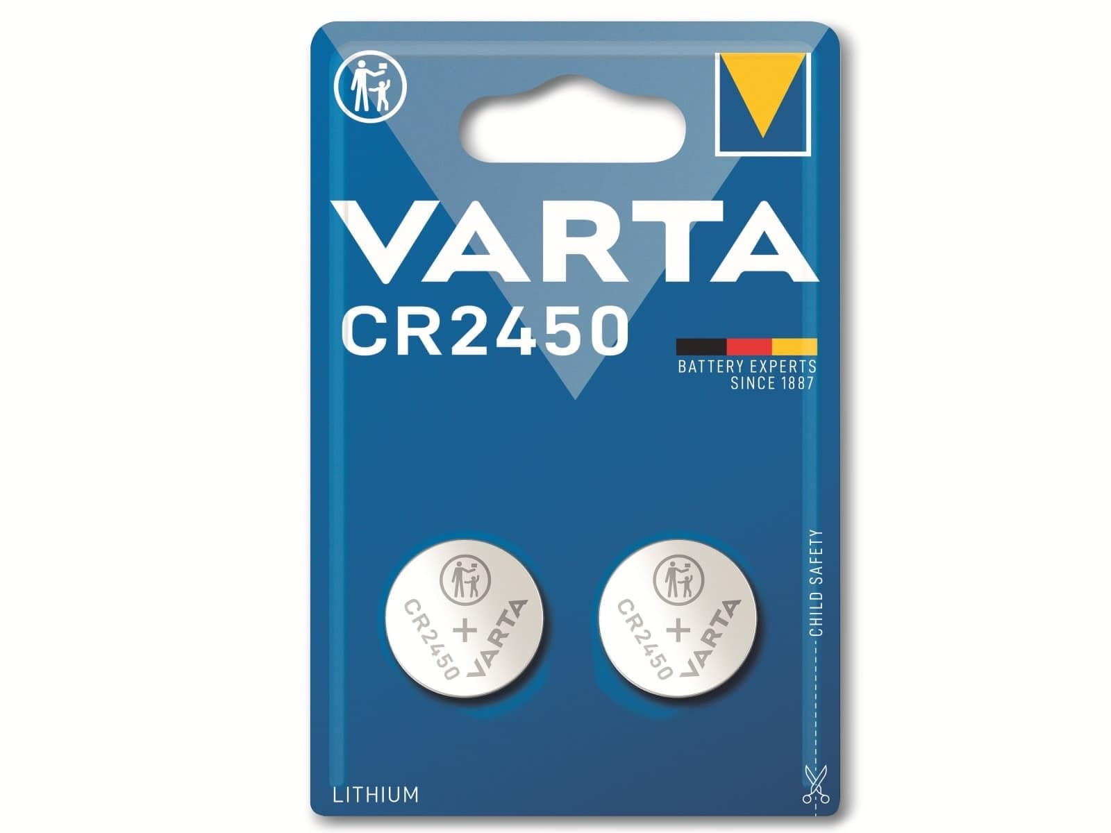 2x Varta Batterie Lithium Coin Knopfzelle CR2450 2 Stück Angebot bei HelloDeals