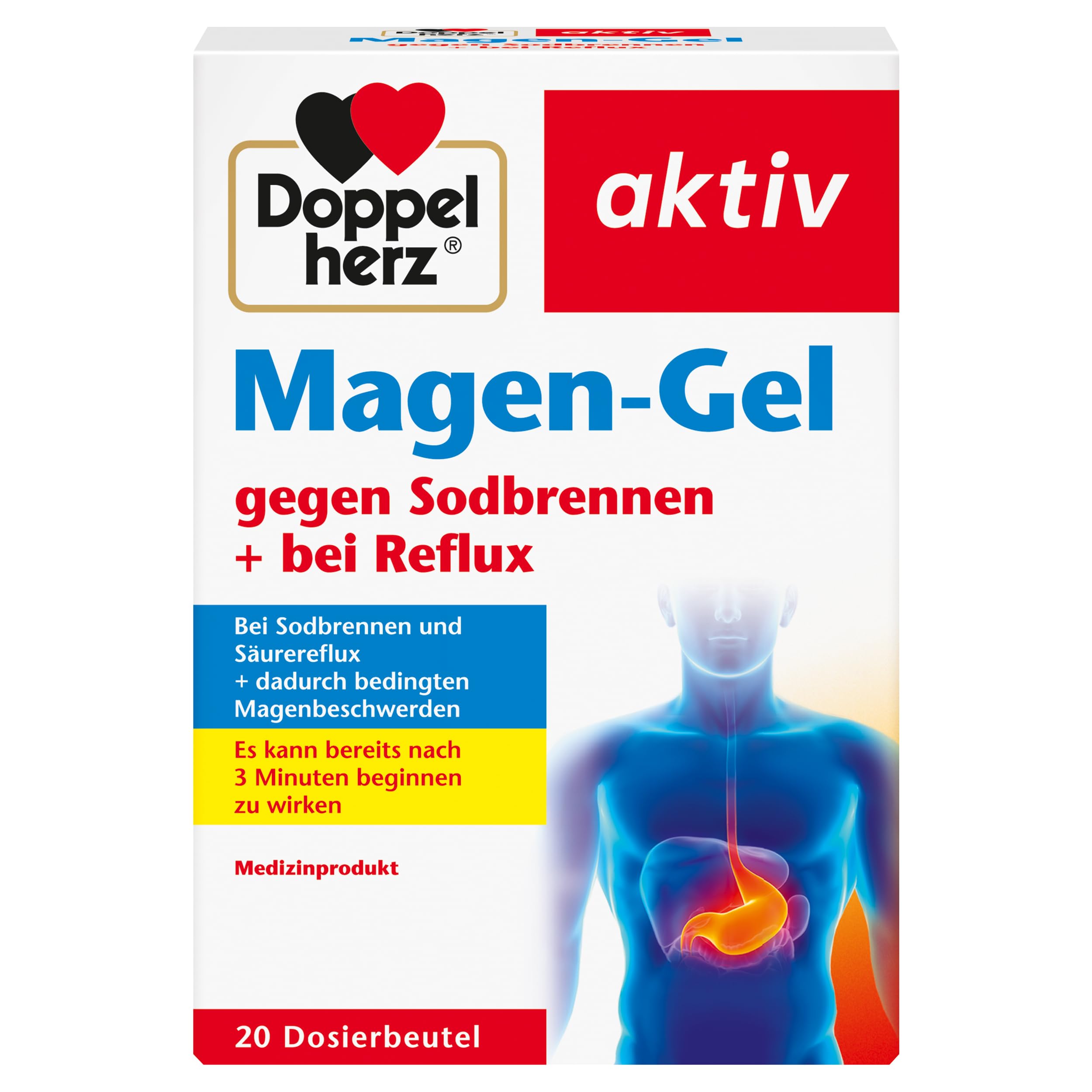 DOPPELHERZ Magen-Gel gegen Sodbrennen+bei Reflux 20X10 ml 20 Stück (1er Pack) Angebot bei HelloDeals
