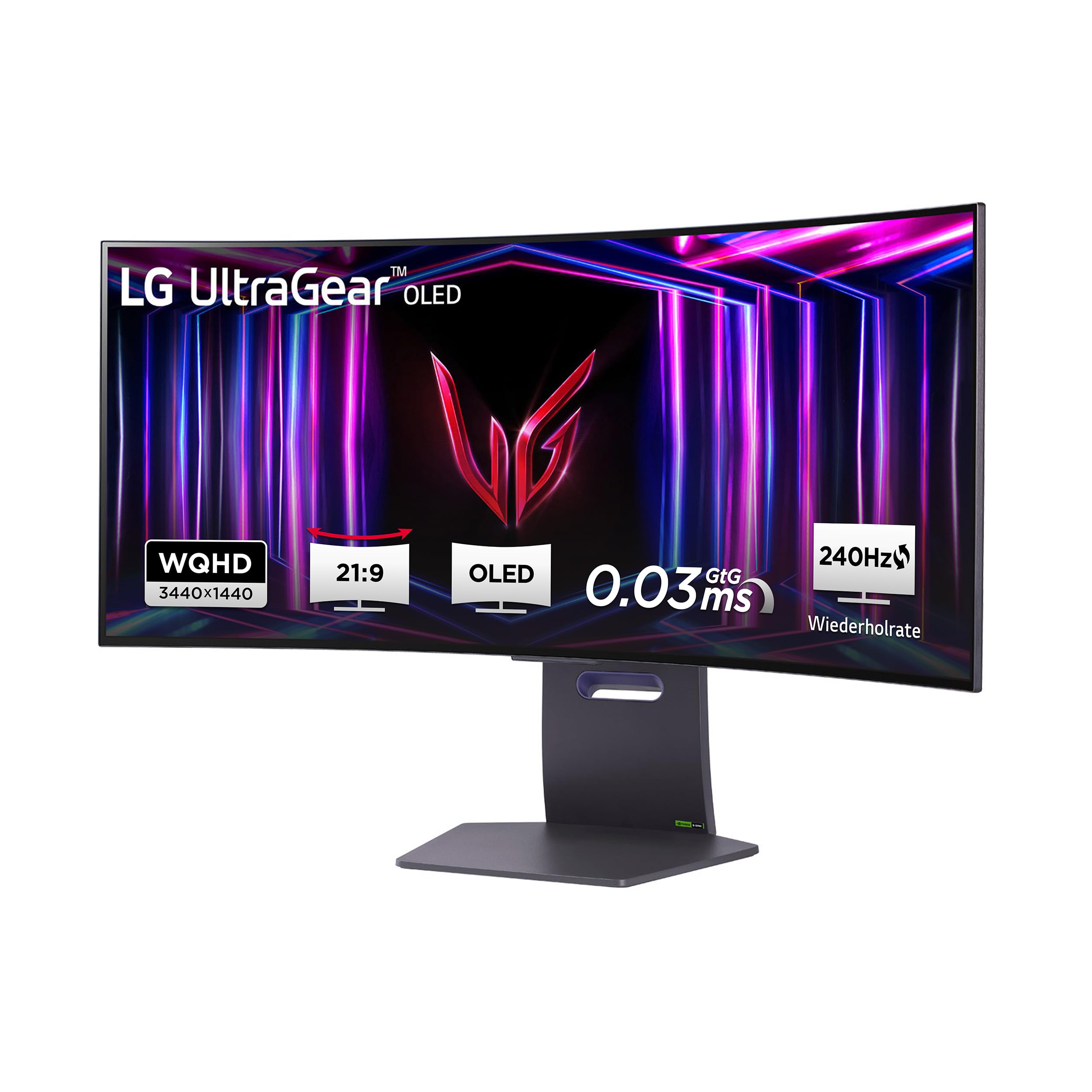 LG Electronics 34GS95QE-B.AEU UltraWide QHD UltraGear Gaming OLED-Monitor 34" (86cm), 3440 x 1440, 0,03ms GtG, 240Hz, HDR400 TRUE BLACK, NVIDIA G-Sync Compatible, AMD FreeSync Premium Pro - Grau 34 Zoll Schwarz Angebot bei HelloDeals