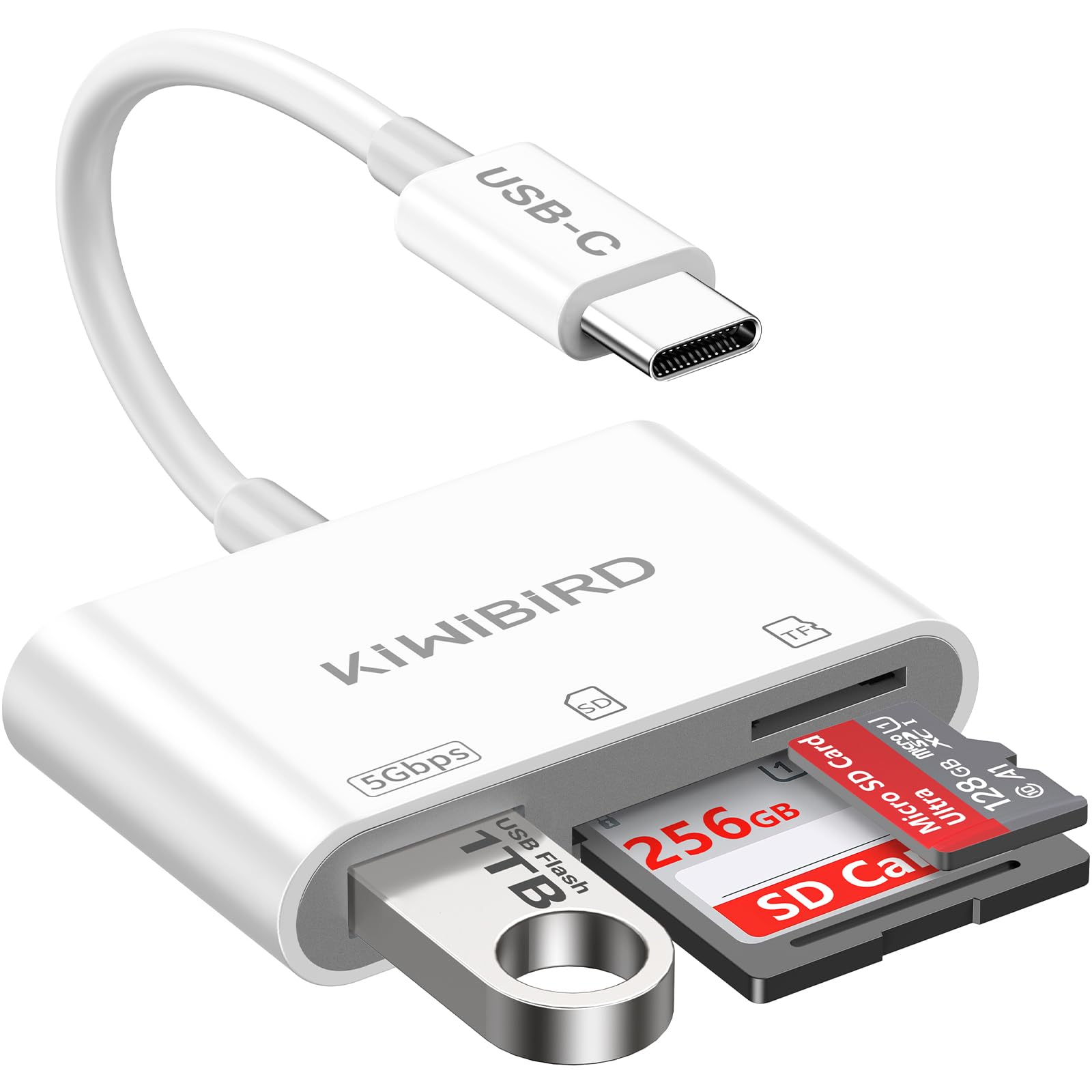 KiWiBiRD SD Kartenleser USB C, Micro SD Karte Card Reader Karten Leser Adapter USB-C für SDHC SDXC UHS-I Karte, Kompatibel mit iPhone 16 15 Plus Pro Max MacBook Mac iPad iMac Galaxy S25 S24 Android Angebot bei HelloDeals