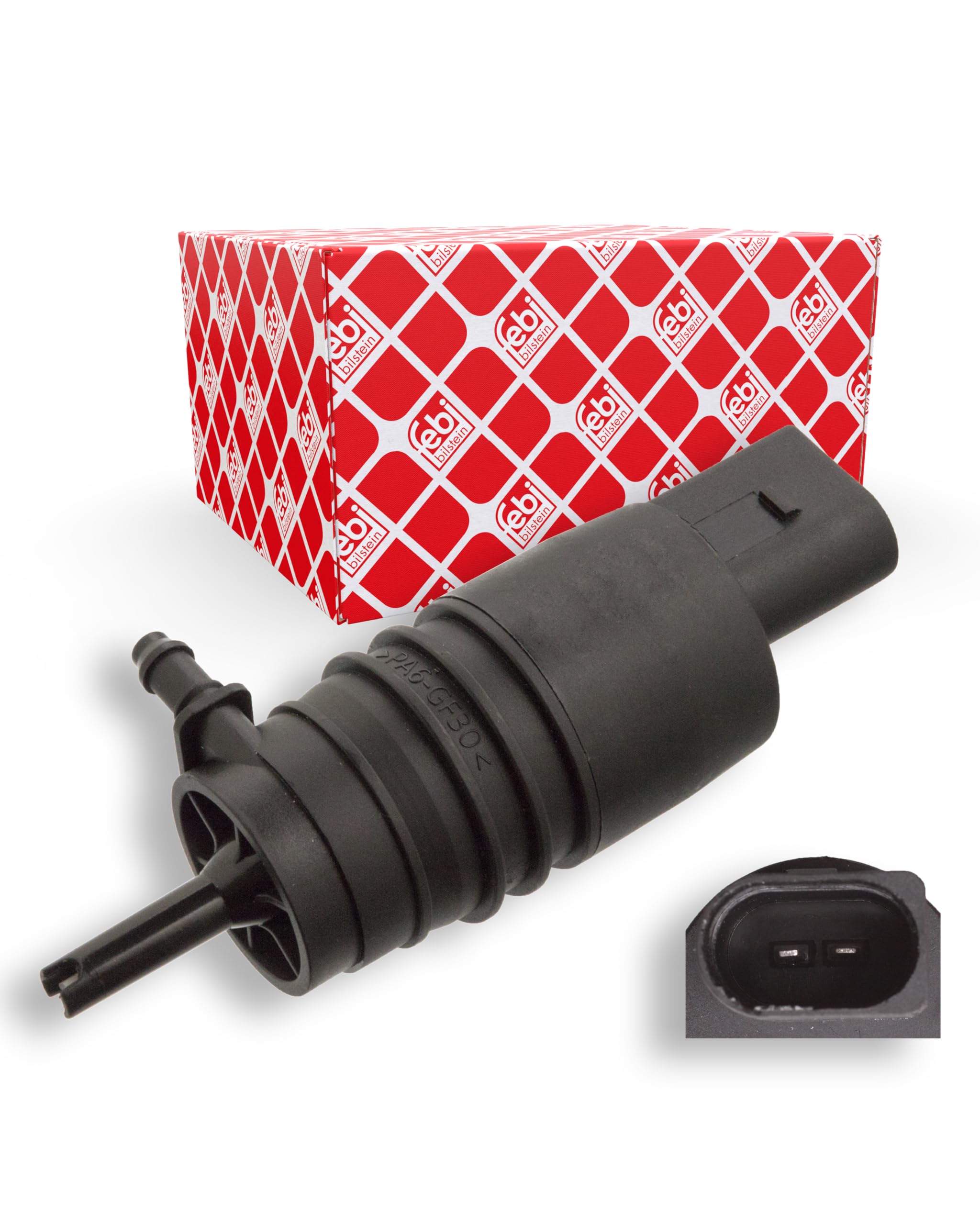 1x Original FEBI BILSTEIN Waschwasserpumpe Pumpe Scheibenreinigung Scheibenwaschanlage Scheibenwaschpumpe Spritzwasser Waschpumpe Waschwasser Wischwasserpumpe Wischwasser Spritzwasserpumpe Angebot bei HelloDeals