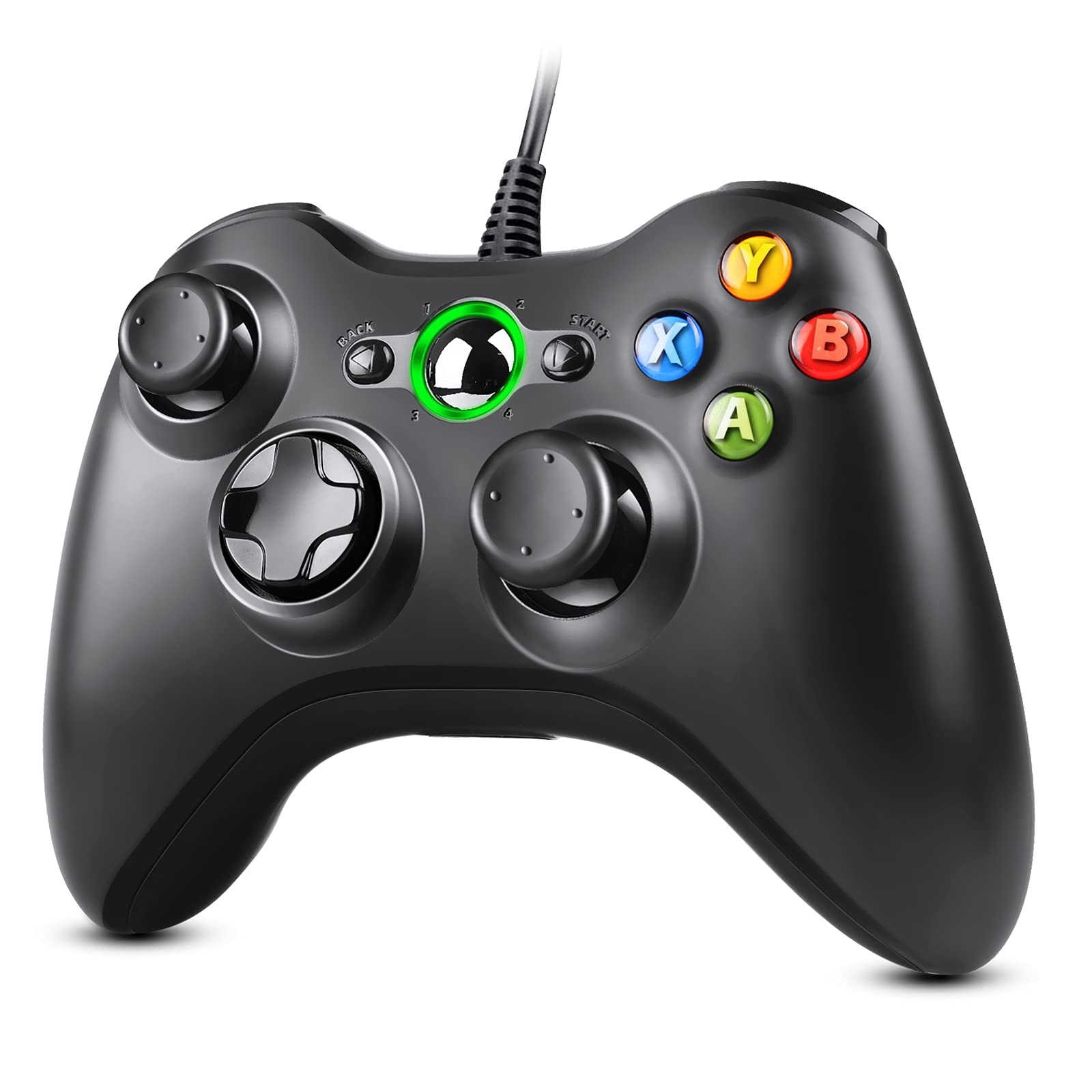 Zexrow Controller für Xbox 360 – Kabelgebundener Gamepad mit USB-Kabel, Vibrationsfeedback & Präzisen Analogsticks – Kompatibel mit PC/Windows 11/10/8/7/XP, Sofortige Plug-and-Play-Funktion Angebot bei HelloDeals