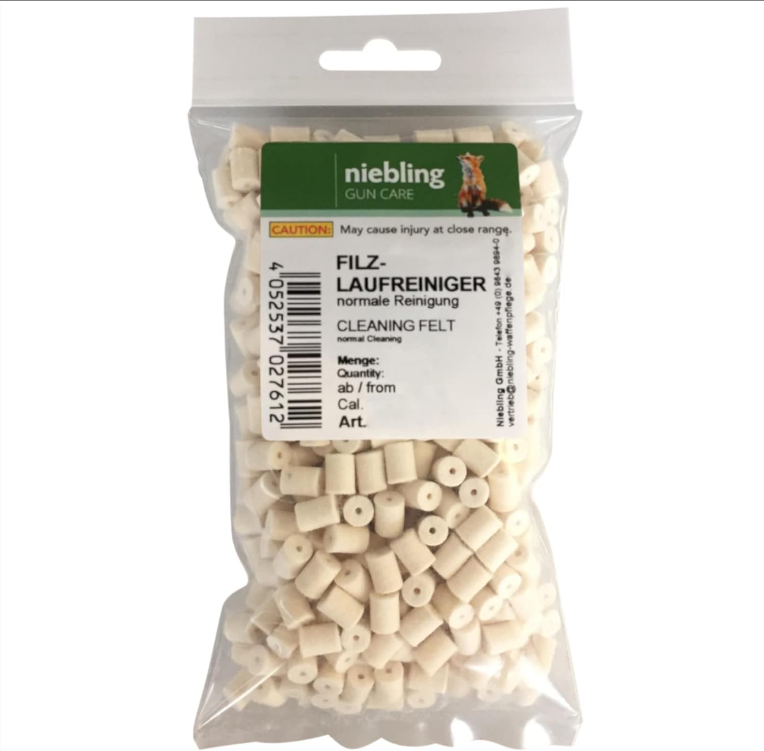 niebling Filz-Laufreiniger Filzreiniger Laufreiniger zur Waffenpflege für Pistole Revolver Büchsen Gewehre Flinten (alle Kaliber) Angebot bei HelloDeals