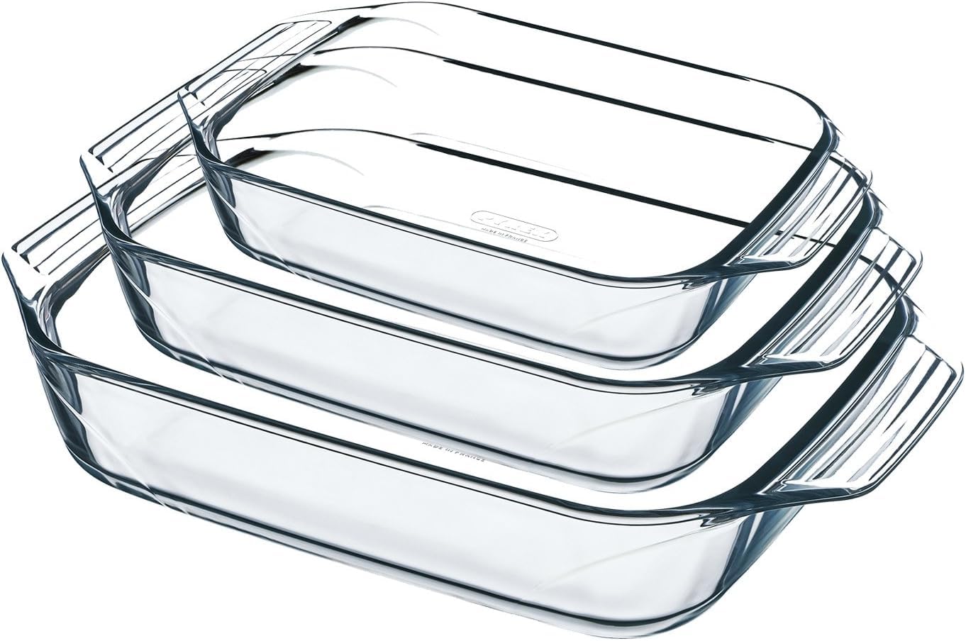 Pyrex 8023510, Set aus 3 Auflaufformen aus Glas – Borosilikatglas Angebot bei HelloDeals