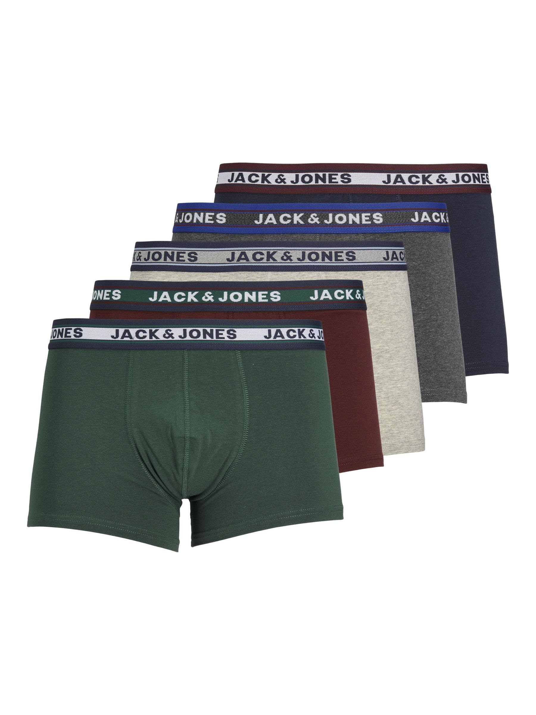 JACK & JONES Male Trunks 5er-Pack Herrenunterwäsche in Größe XS–XXL Angebot bei HelloDeals