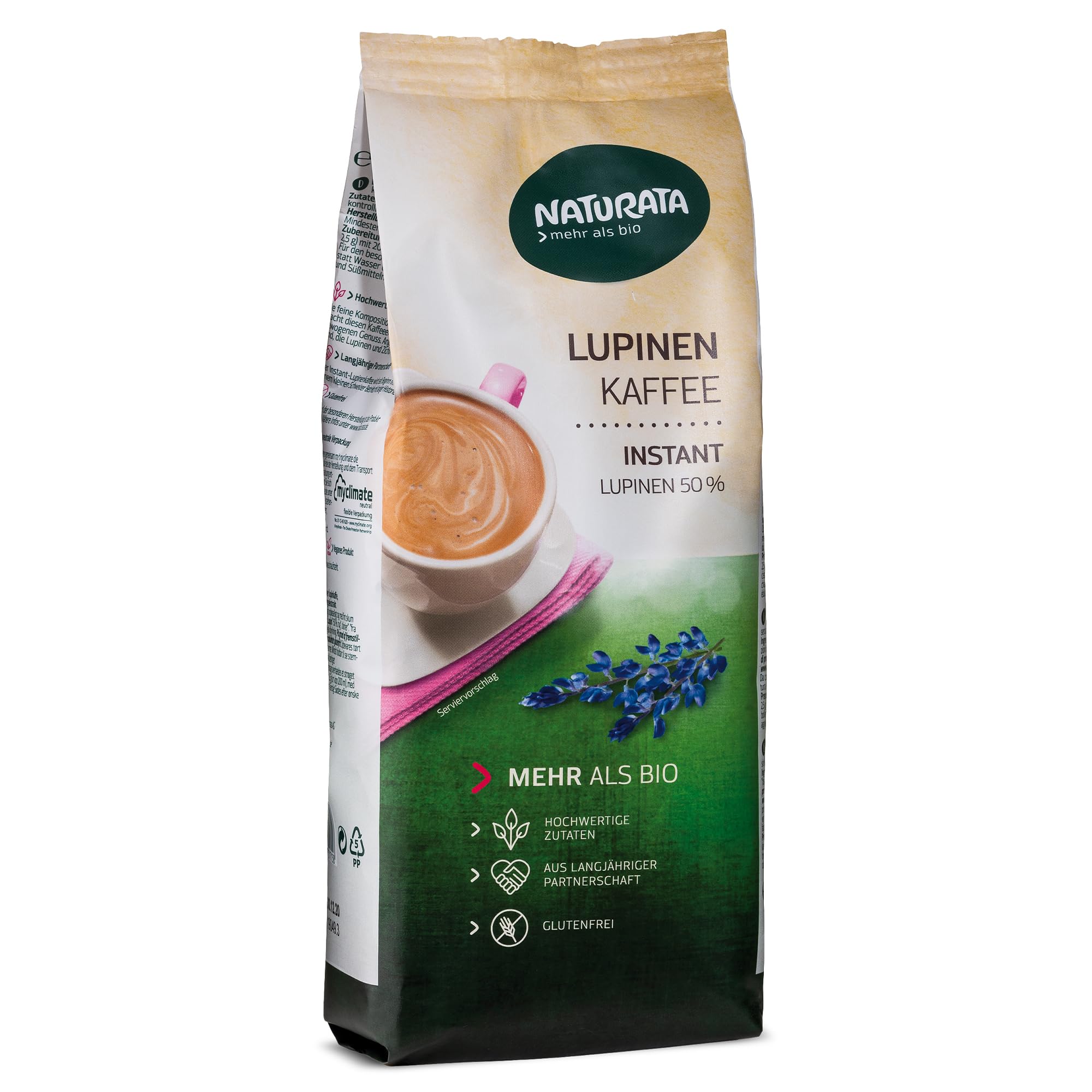 Naturata Lupinen-Kaffee 200g, instant | 100% Koffein- & Glutenfreier Kaffee-Ersatz | Bio-Qualität | Löslicher Kaffee | Schonend Geröstet Angebot bei HelloDeals