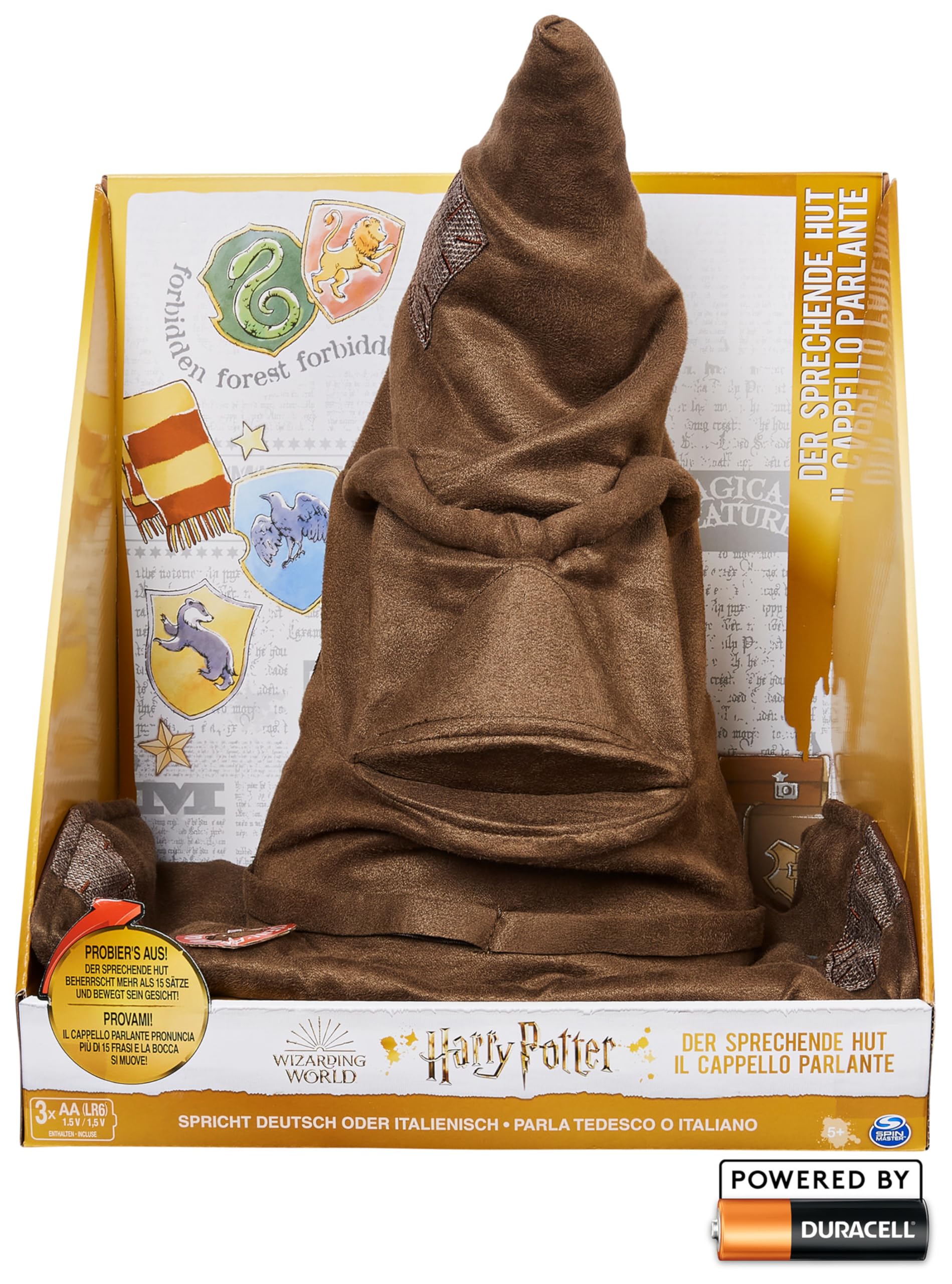 Harry Potter - Interaktiver Sprechender Hut mit Sound, Spielzeug für Kinder ab 5 Jahren, offiziell lizenzierter Fanartikel Angebot bei HelloDeals