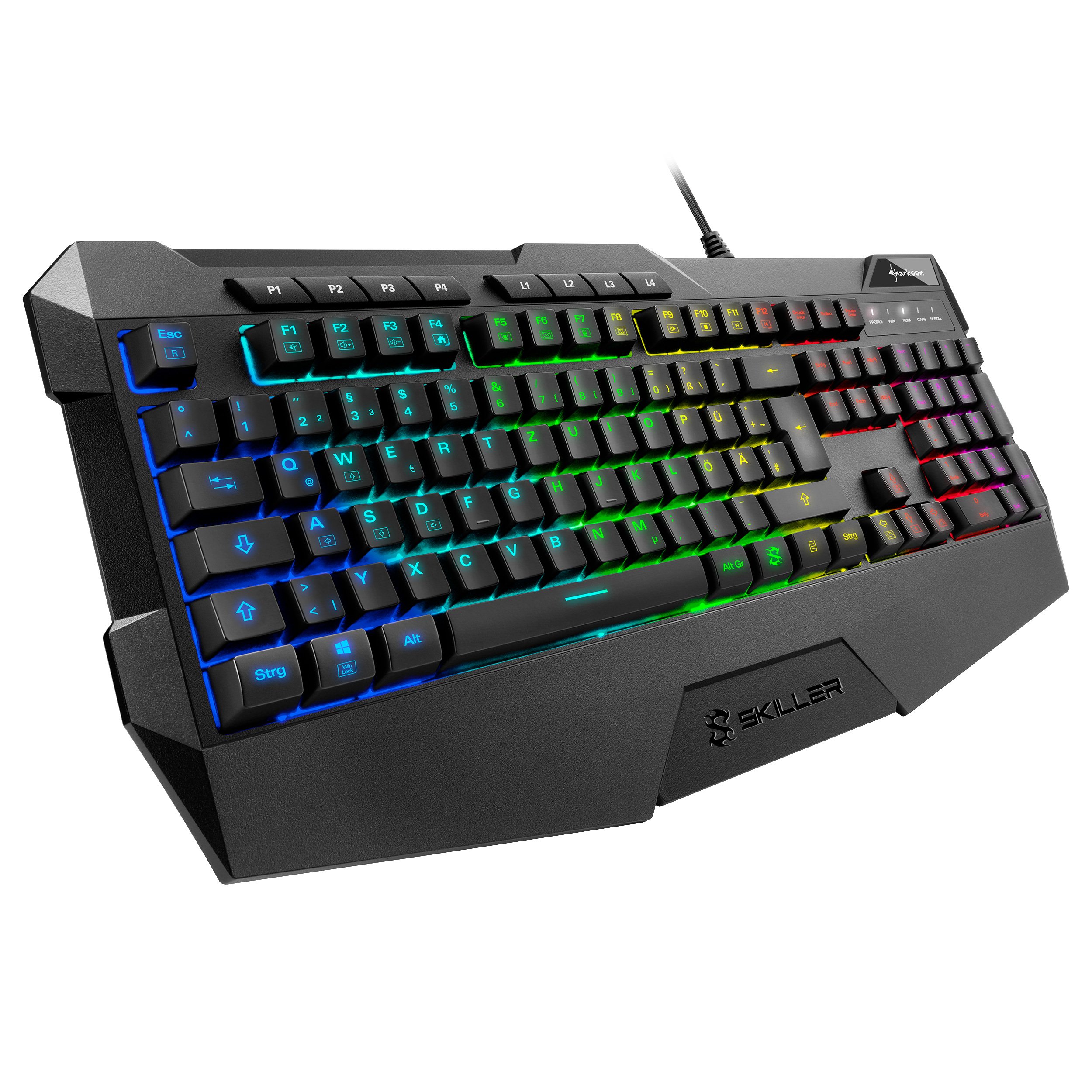 Sharkoon Skiller SGK4 Gaming Keyboard RGB, N-Key-Rollover, (Deutsches Tastaturlayout), schwarz schwarz Rubberdome RGB Beleuchtung Angebot bei HelloDeals