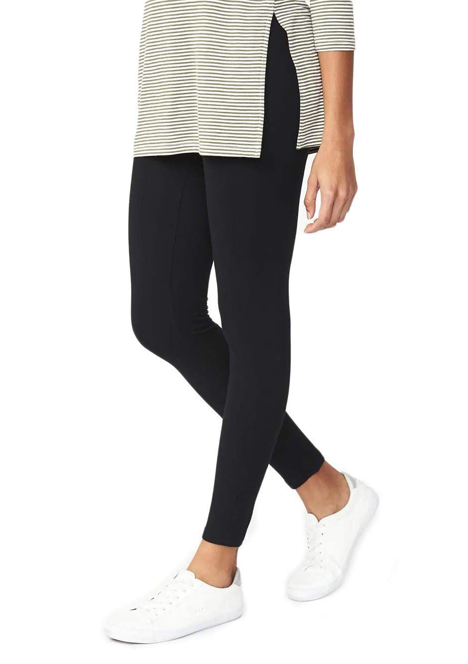 ELF KUCKUCK Leggings Damen Baumwolle Blickdichte Leggins Hose M-L Schwarz Angebot bei HelloDeals