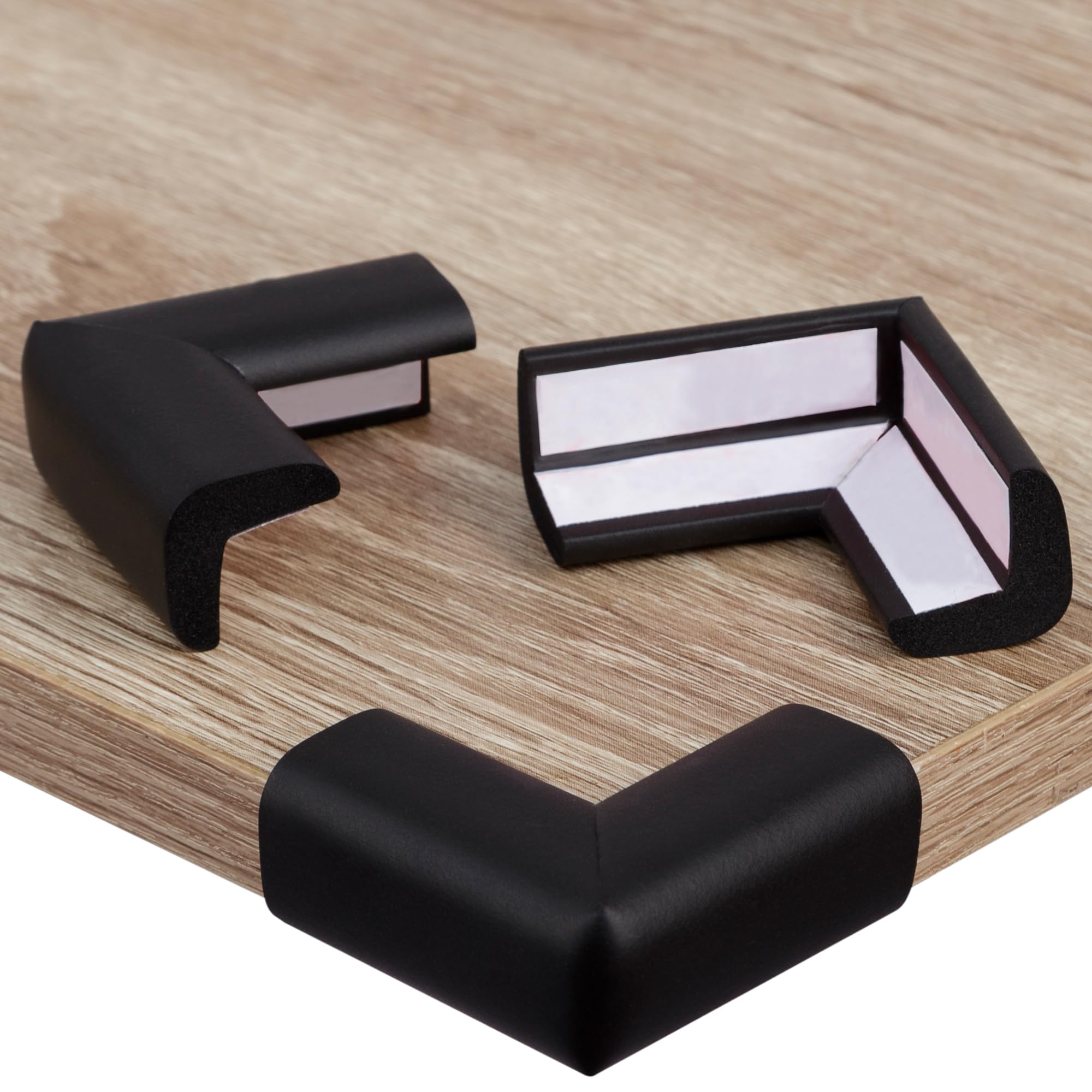 Hoffenbach 12x Eckenschutz Kantenschutz Baby – Selbstklebender Tischkantenschutz – Stoßschutz für Babys & Kinder – Weicher Schaumstoff Eckschutz für Tisch, Möbel & Ecken – Corner Protector – Schwarz 12 Stück (1er Pack) Schwarz Angebot bei HelloDeals