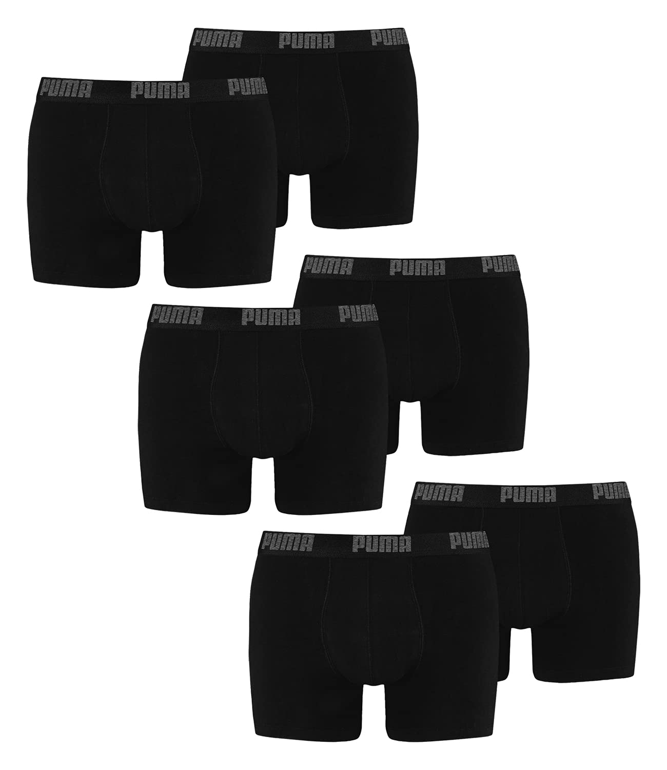 PUMA Herren Basic Boxer Shorts (6er Pack) XL 230-black/Black Angebot bei HelloDeals