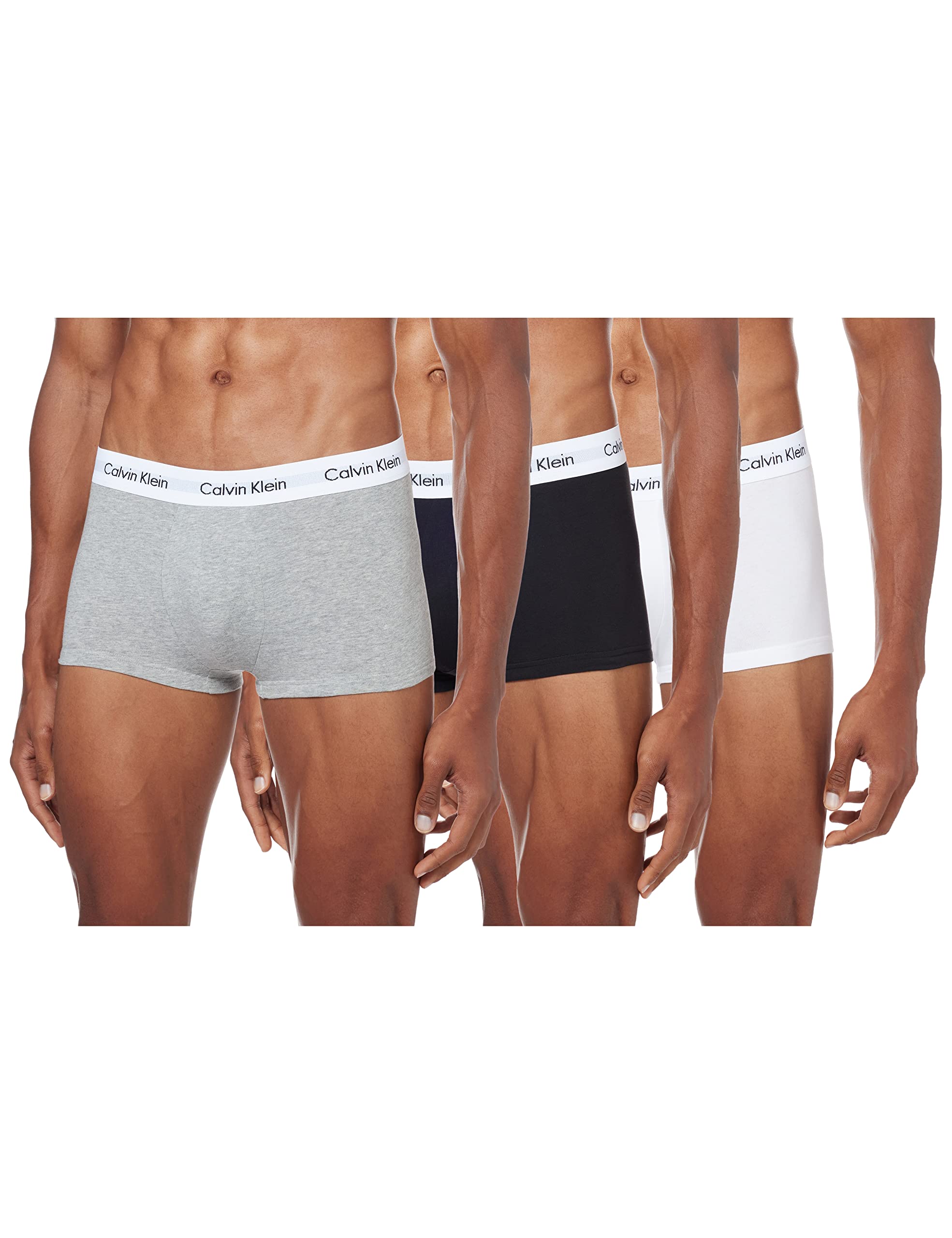 Calvin Klein Herren Low Rise Trunk M Mehrfarbig (Black/White/Grey Heather) Angebot bei HelloDeals