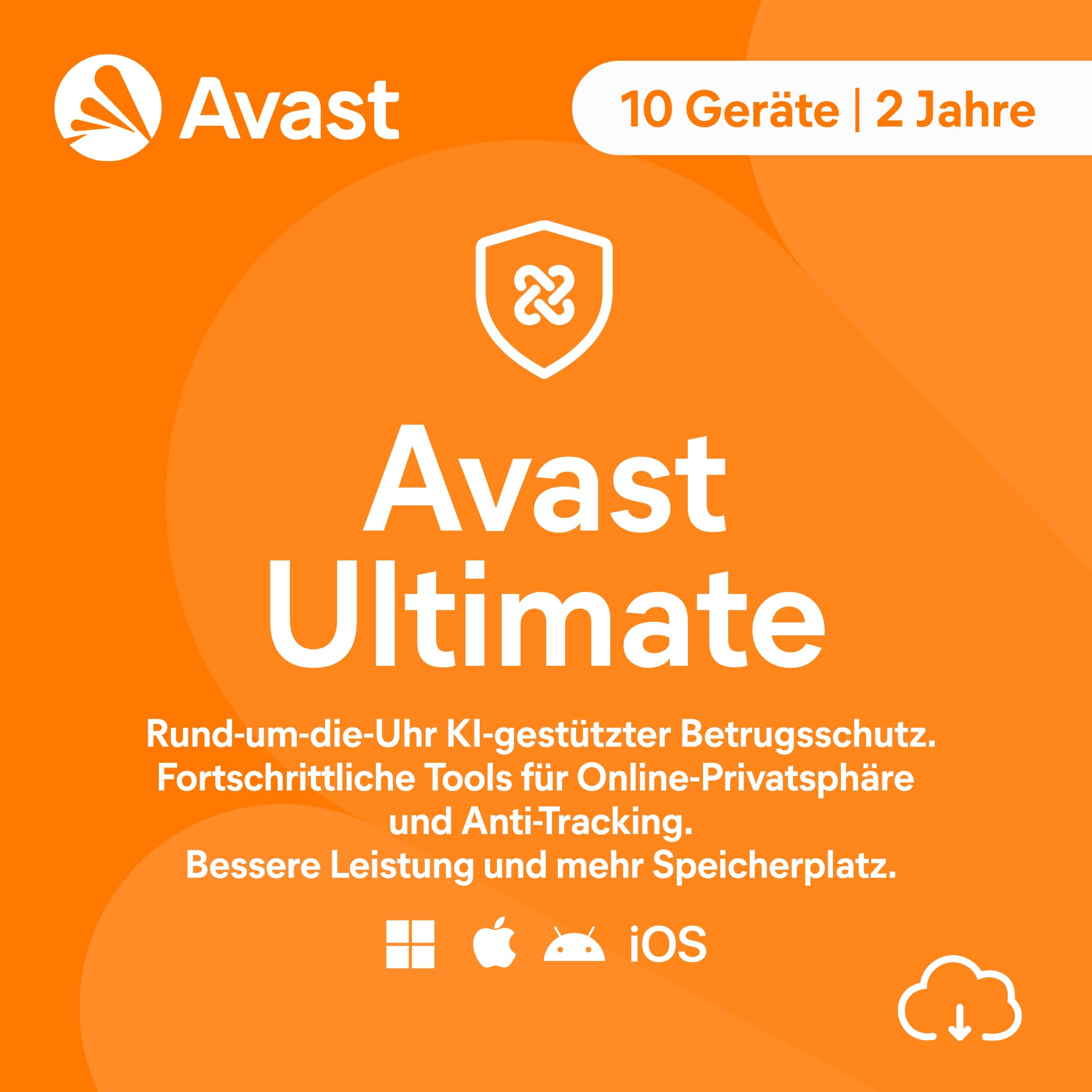 Avast Ultimate 2025 | 10 Geräte | 2 Jahre | Aktivierungscode per Email 24 Monate 10 Geräte Angebot bei HelloDeals