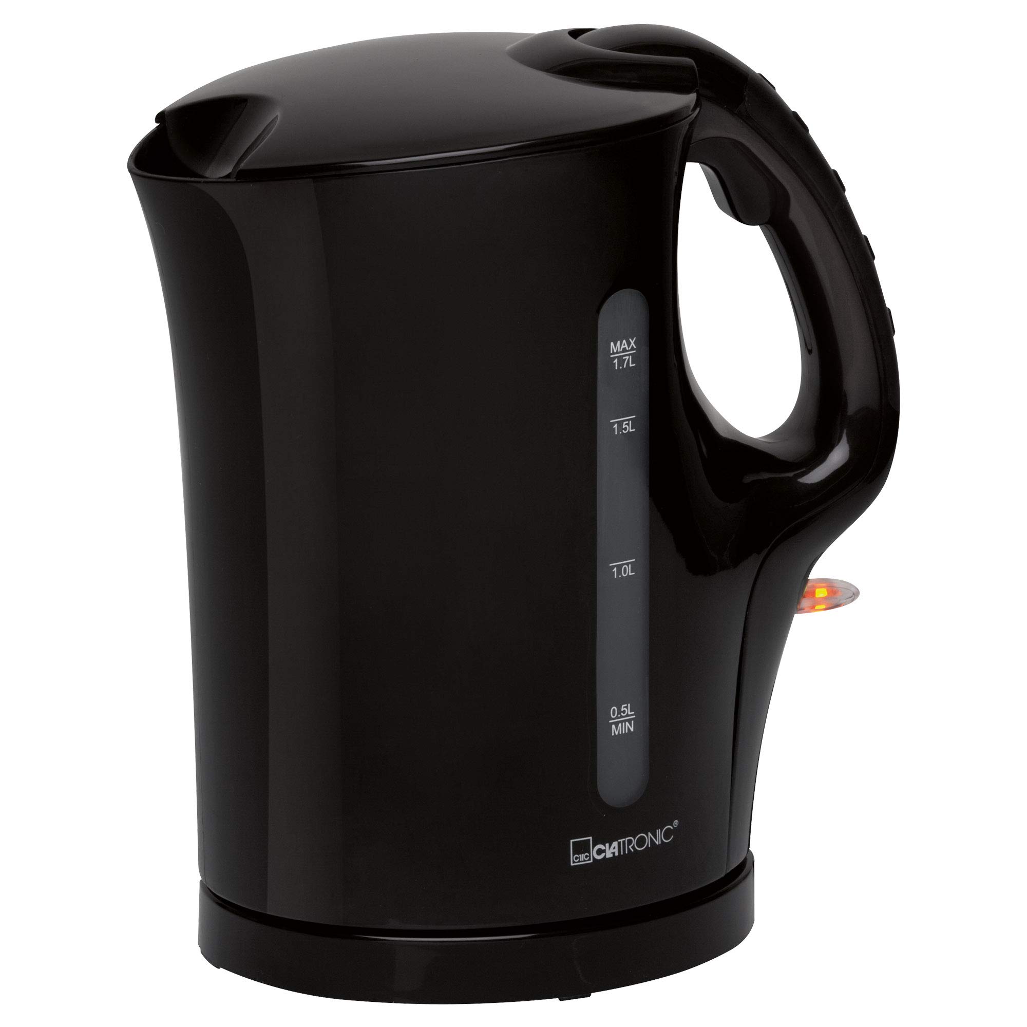 Clatronic® Wasserkocher | Kettle | Wasserkocher 1,7 L mit automatischer & manueller Abschaltung | herausnehmbarer Kalkfilter | max. 2200Watt | Wasserkocher | WK 3819 schwarz Schwarz *Modell 2024* Angebot bei HelloDeals