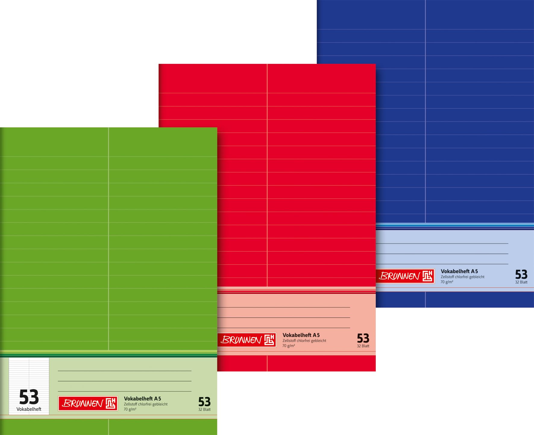 Brunnen 1043935 Vokabelheft (A5, 32 Blatt, liniert, mit Teilungslinie) 1 Stück A5 32 Blatt Single Angebot bei HelloDeals