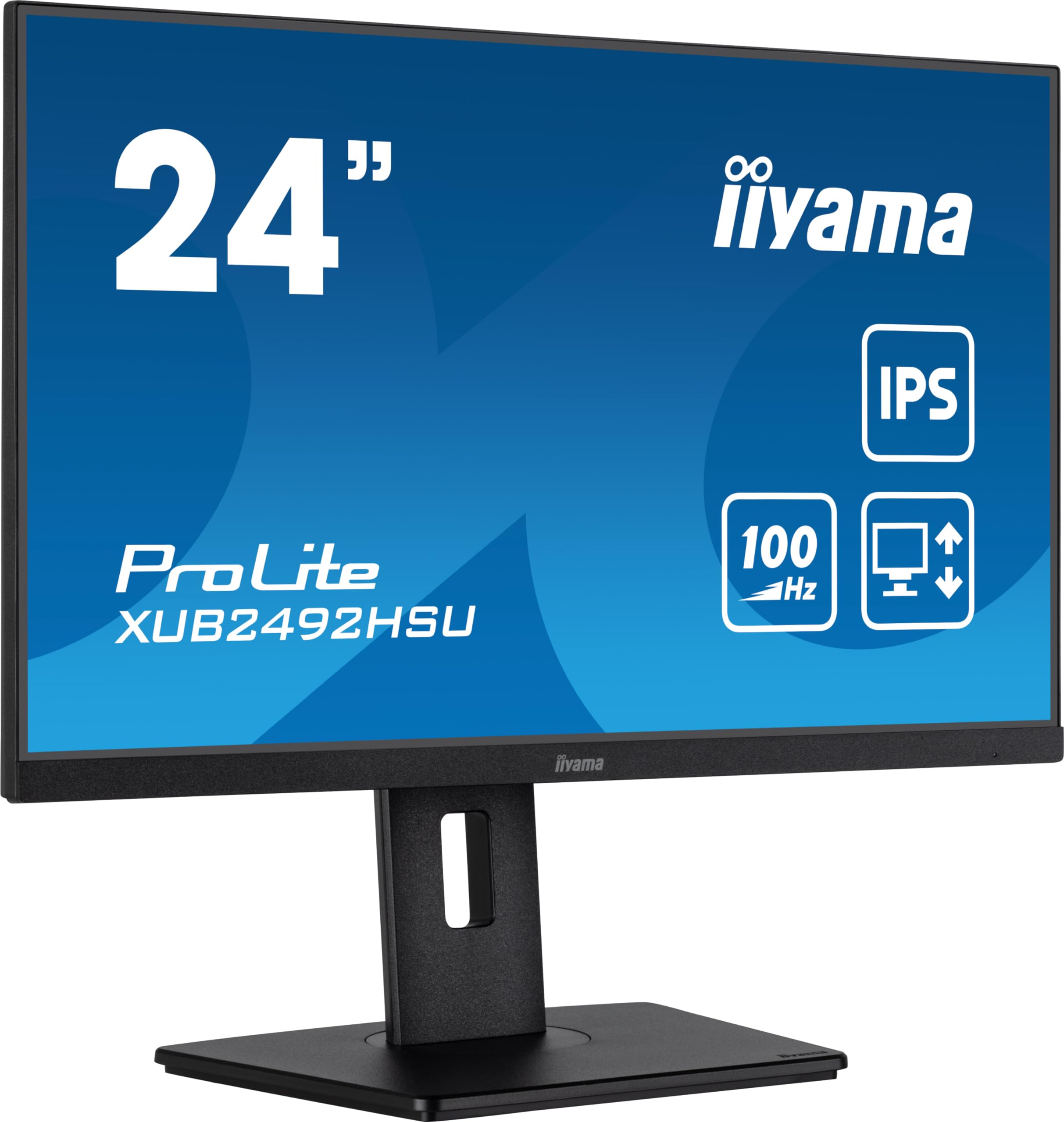iiyama Prolite XUB2492HSU-B6 60,5cm 23,8" IPS LED-Monitor Full-HD 100Hz HDMI DP USB3.2 Höhenverstellung Pivot FreeSync schwarz schwarz 24 Zoll Full HD mit Höhenverstellung Angebot bei HelloDeals
