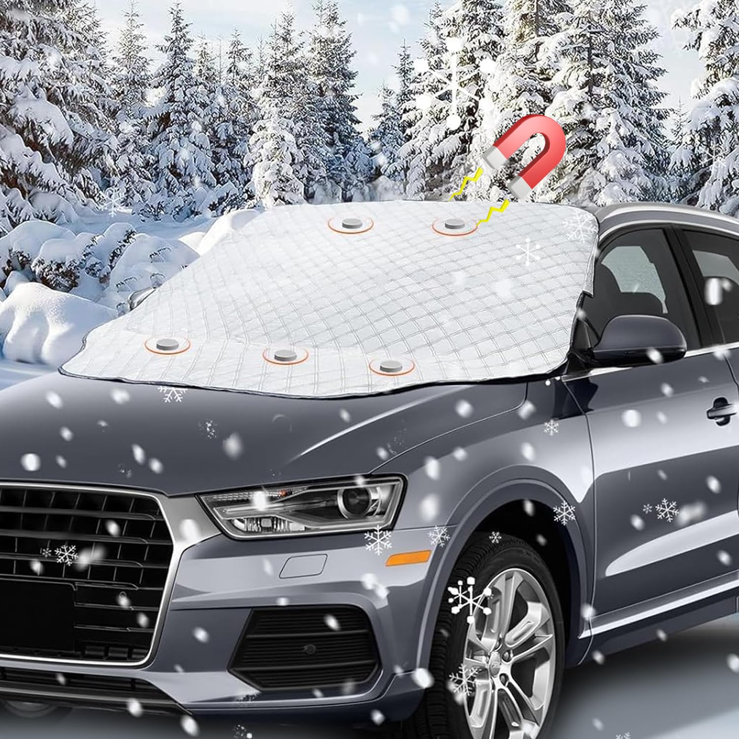 Akapola Frontscheibenabdeckung,Scheibenabdeckung Auto Winter,Ultra-Dick Autoabdeckung Winter Windschutzscheiben,Autoscheibenabdeckung,Windschutzscheibenabdeckung,Auto winterabdeckung Auto Abdeckung-L WF-XUEDANG-L Angebot bei HelloDeals