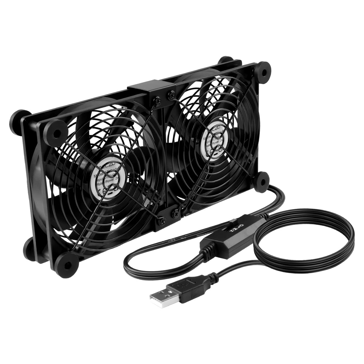 ELZO 2 in 1 Dual USB Lüfter 120mm 5V, Doppelt USB Ventilator 120mm PC Computer Lüfter mit 3 Einstellbare Geschwindigkeiten 12cm mit 8 Stoßdämpfenden Füßen für PS5 PS4/Laptop/TV Box/Router 120 mm Angebot bei HelloDeals