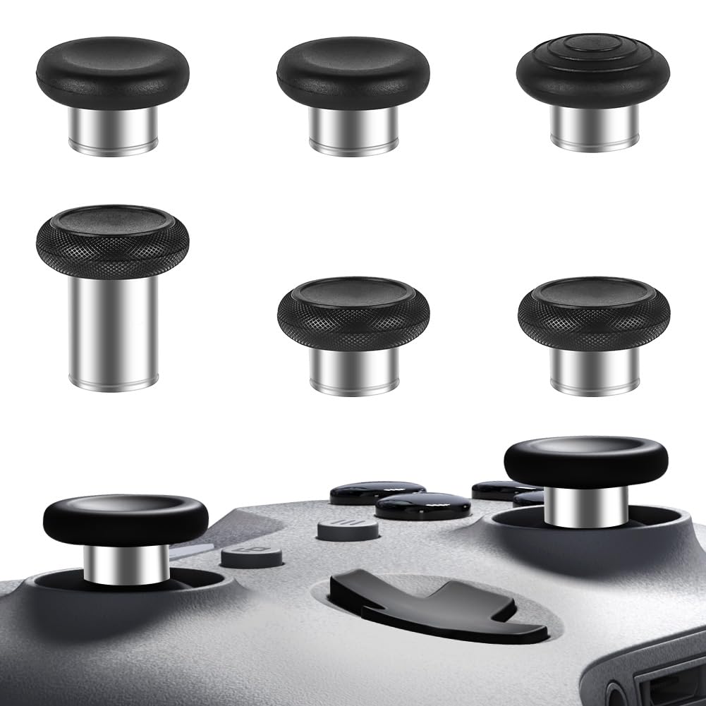 AXFEE 6 Stück Metall Thumbsticks, Metall Joysticks Analogsticks, Metallbeschichtung Joysticks, Magnetic Joysticks Analogsticks, für Xbox One Elite, Elite Series 2 Controller #1 Schwarz 6 Stück Angebot bei HelloDeals