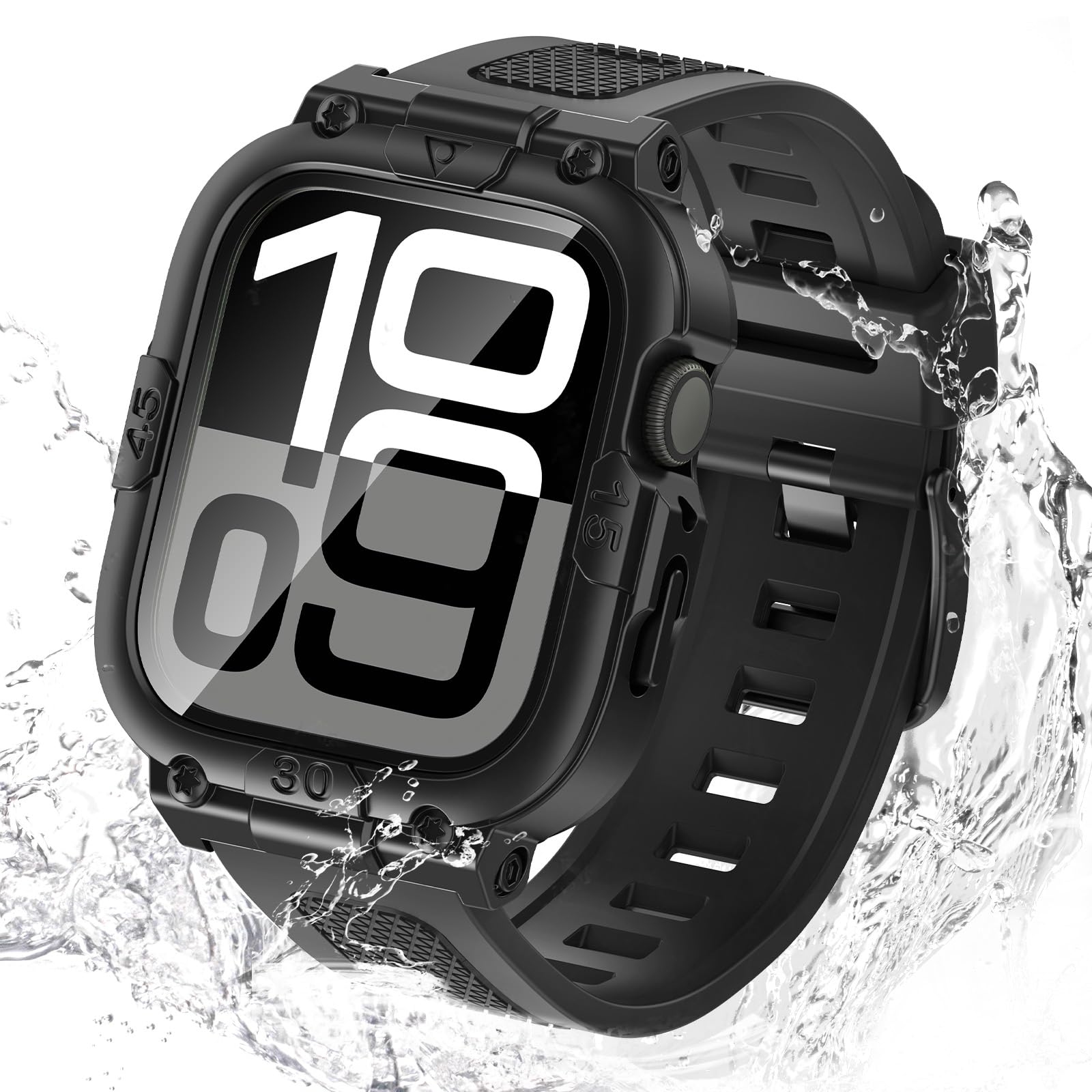 Neitra 3 in 1 360° Wasserdichtes Schutzhülle für Apple Watch Series 10 hülle mit iWatch Armband, Sport Watch Ersatzarmbänder Robuste Stoßstange Gehäuse Angebot bei HelloDeals