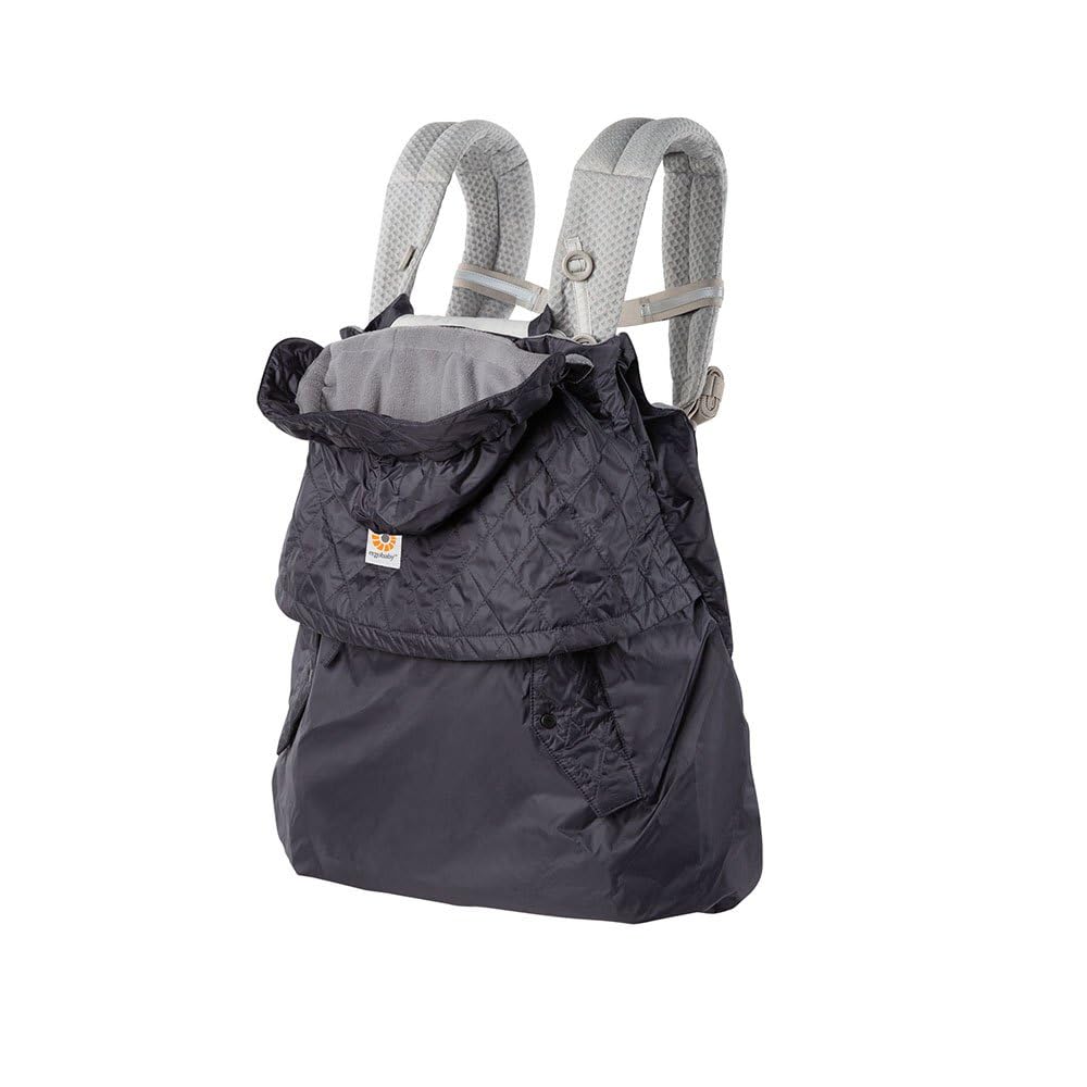 ERGObaby Wintercover, Regenschutz und Kälteschutz mit Fleece-Innenfutter für alle Babytragen, Allwetterschutz mit wasserabweisender Hülle, Charcoal Angebot bei HelloDeals