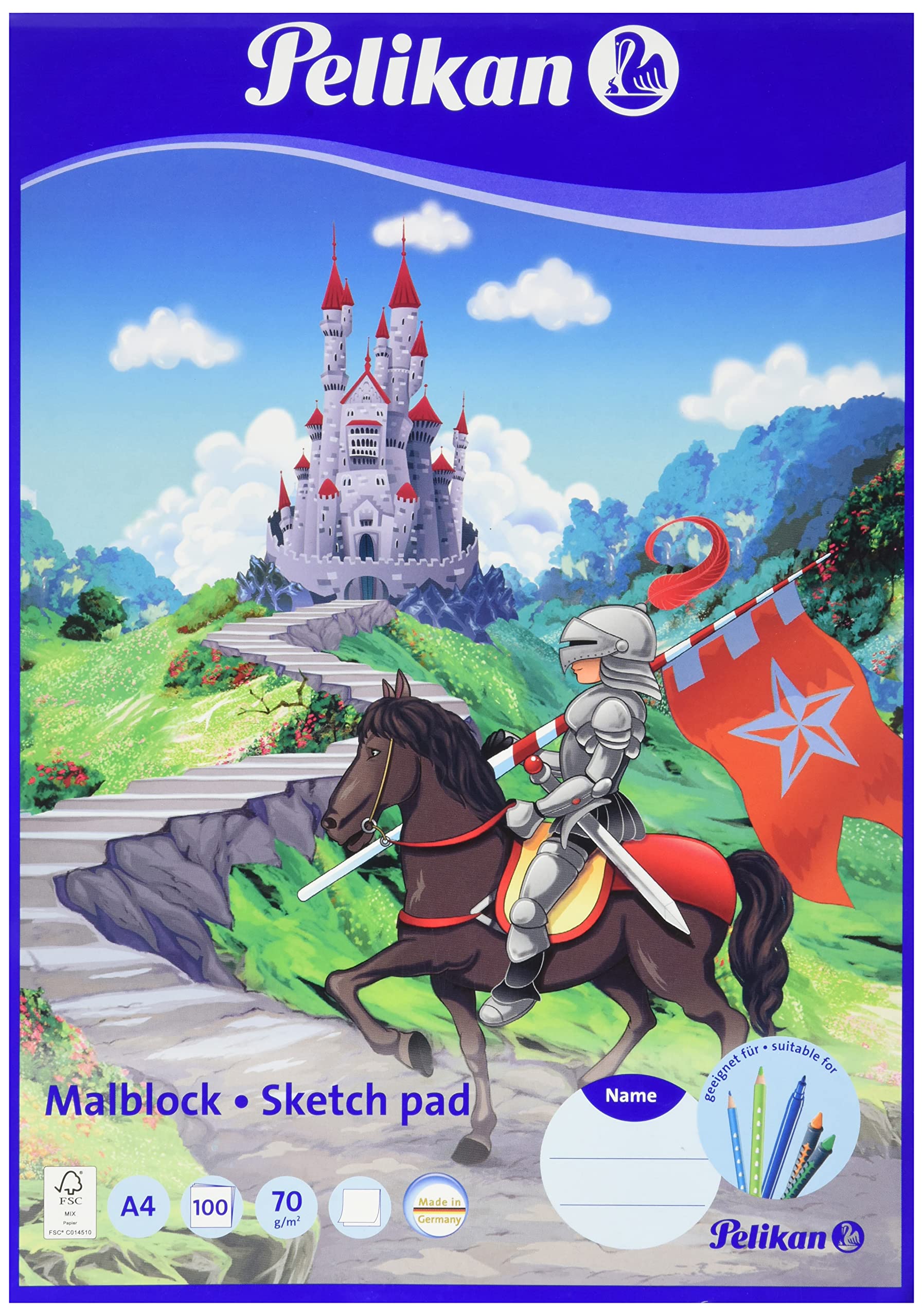 Pelikan Malblock A4, 100 Blatt weißes Papier, 1 Stück (Motive sortiert - keine Auswahl möglich) A4 Angebot bei HelloDeals