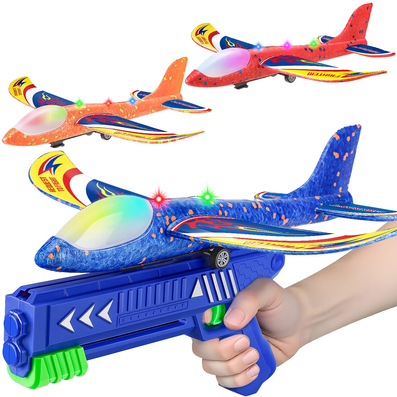 Winstico Geschenk Spielzeug Flugzeug für 5 Jahre Kinder: Styroporflieger mit Katapultpistole – Outdoor Kinderspielzeug – Wurfgleiter für Jungen Mädchen ab 3 4 5 6 7 8 Angebot bei HelloDeals