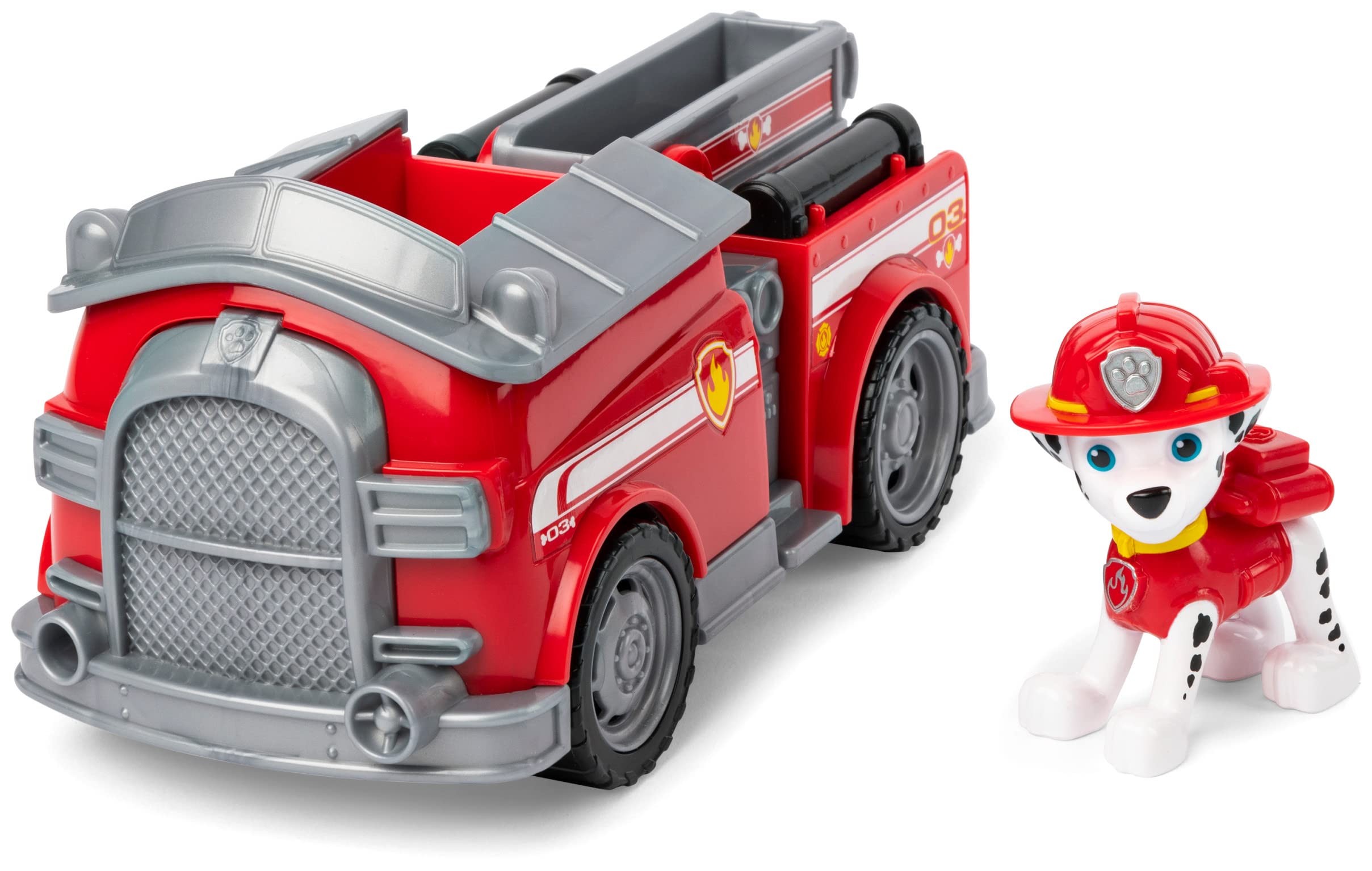 PAW Patrol, Feuerwehr-Fahrzeug mit Marshall-Figur (Basic Vehicle/Basis Fahrzeug), Spielzeugauto, ab 3 Jahren Angebot bei HelloDeals