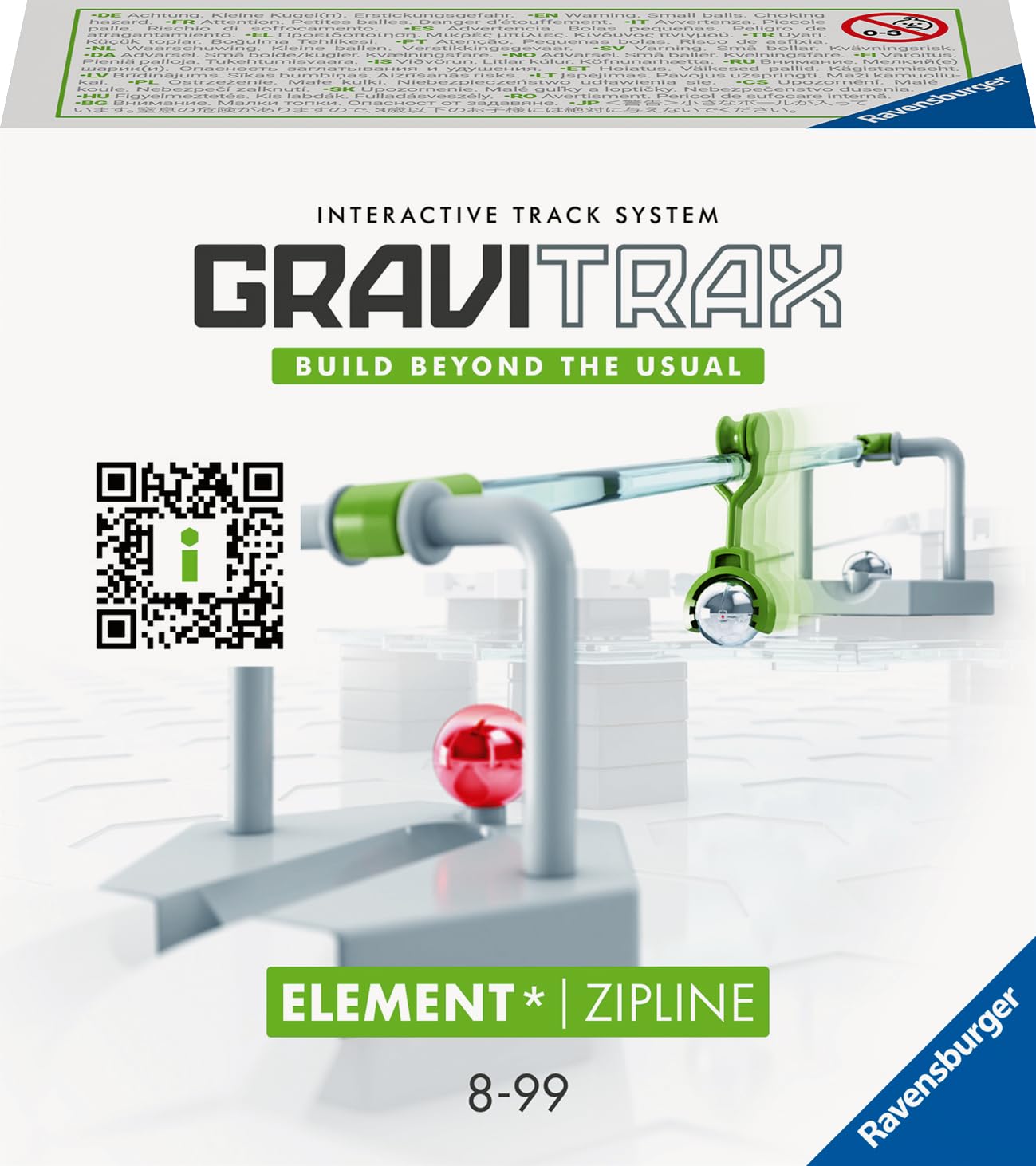 Ravensburger GraviTrax Element Zipline 27472 - Erweiterung für Deine Kugelbahn - Murmelbahn und Konstruktionsspielzeug ab 8 Jahre - Geburtstagsgeschenke Element Zipline Verpackungsdesign 2023 Single Angebot bei HelloDeals