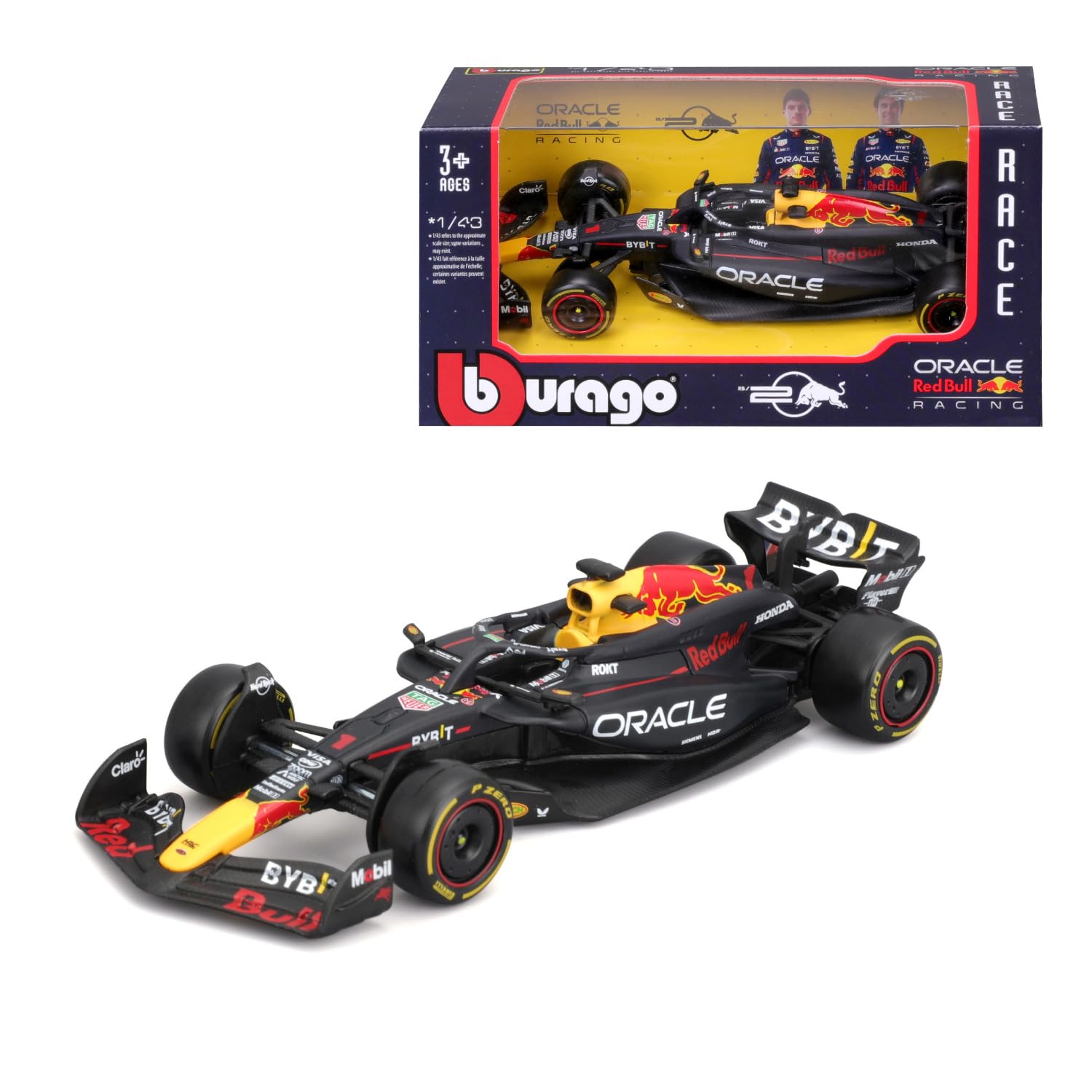 Bburago - Red Bull Racing RB20 Max Verstappen #1 2024 - Realistisches Modellauto im Maßstab 1:43, gefahren von Max Verstappen, offizielle Red Bull-Lizenz, empfohlenes Alter 3+ Jahre Red Bull Racing RB20 Verstappen 2024 Angebot bei HelloDeals