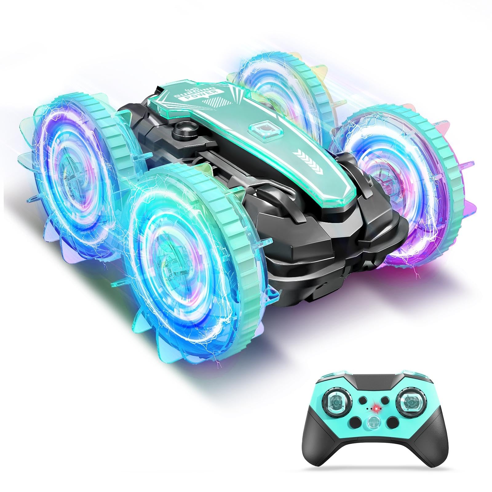 Amphibienfahrzeug Ferngesteuertes Auto 3+ Jahre,RC Auto Car Spielzeug ab 3 4 5 6 7 8 9 Jahre Jungen Weihnachten Geschenk Junge 3+ Jahre Outdoor Spiele für Kinder Strand Wasserspielzeug Blau-schwarz Angebot bei HelloDeals