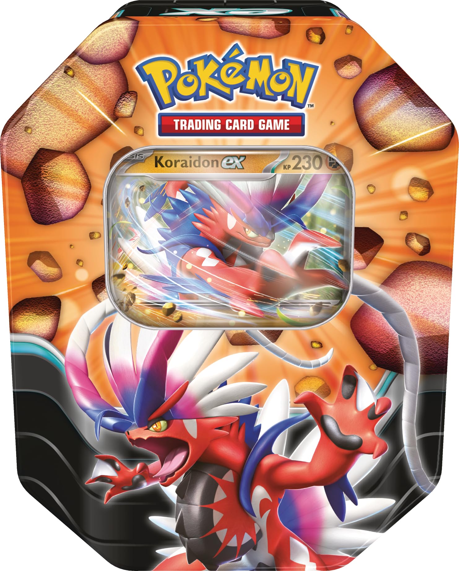 Pokémon-Sammelkartenspiel: Tin-Box Schlagkräftige Legenden: Koraidon-ex (1 holografische Promokarte & 4 Boosterpacks) Angebot bei HelloDeals