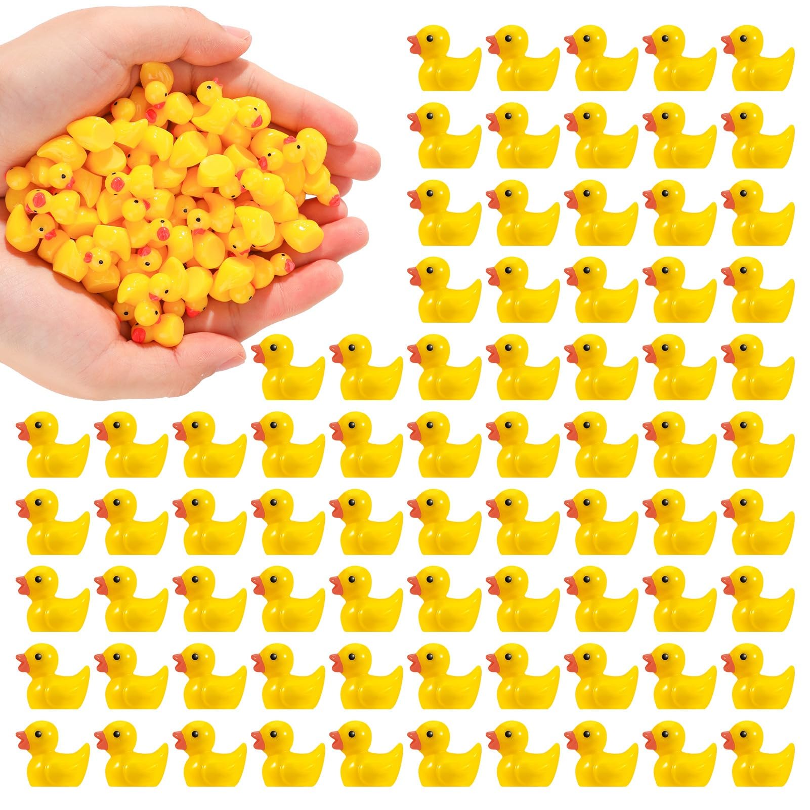 Halinuia 100 Stück Mini Harz Enten, Mini Enten Mini Resin Duck Kleine Figuren Mini Enten Figuren Kleine Enten Miniatur Figuren Niedliche Ente Dekoration für DIY Aquarium Garten Landschaft Puppenhäuser Angebot bei HelloDeals