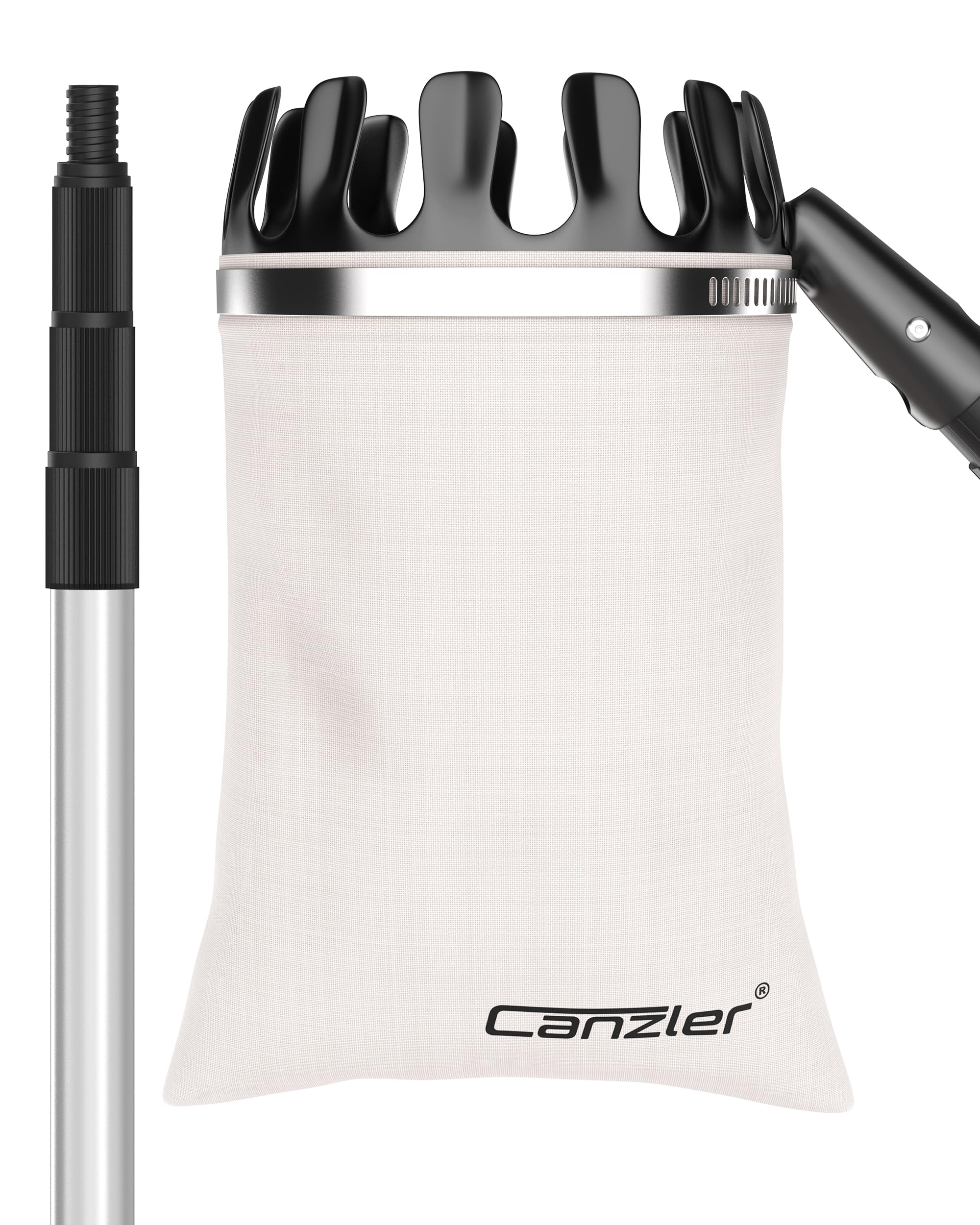 Canzler Obstpflücker mit Teleskopstiel über 4 m - Aluminium Teleskopstange stufenlos einstellbar - Apfelpflücker aus Metall - XXL Pflückhilfe Obstpflücker mit XXL Teleskopstiel Angebot bei HelloDeals