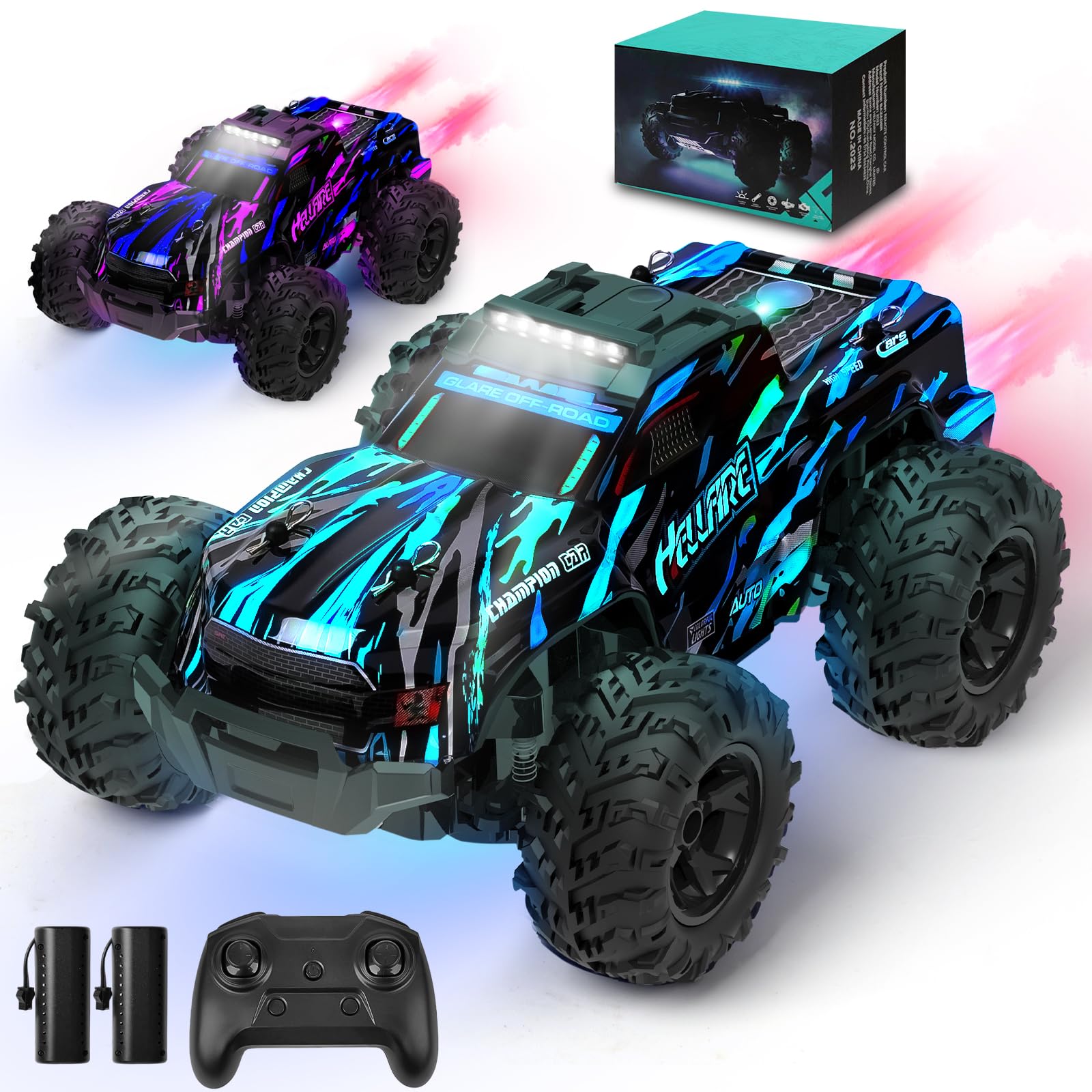 MOJINO Ferngesteuertes Auto Ab 5-12 Jahre, 1:18 RC Auto Monstertruck 22KM/H, Spielzeug Und Geschenk Für Jungen Angebot bei HelloDeals