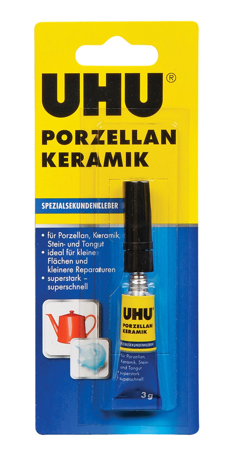 UHU PORZELLAN / KERAMIK Spezialsekundenkleber Schneller Reparaturkleber für Porzellan und Keramik 3g Angebot bei HelloDeals