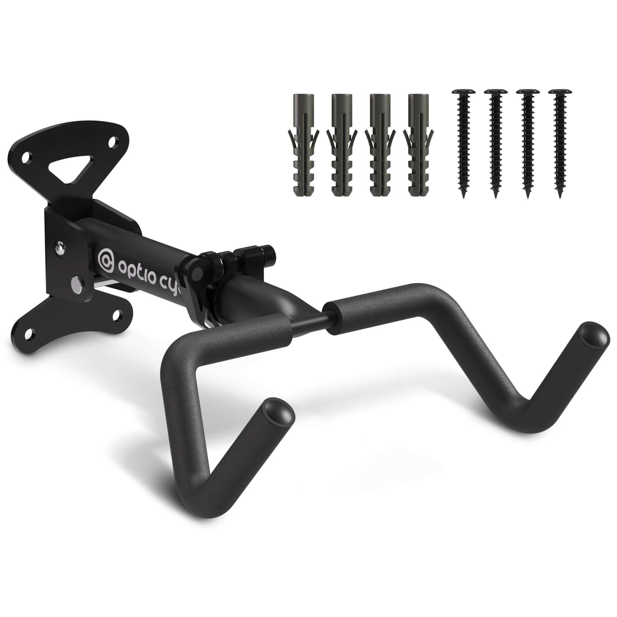 Optio Cycle Fahrrad Wandhalterung Horizontal – Rennrad Wandhalterung für E-Bike, Gravel & MTB bis 25 kg | Faltbarer Wandhaken Garage für Wohnung, Keller | Bike Rack Wall Mount Wandhalter Angebot bei HelloDeals