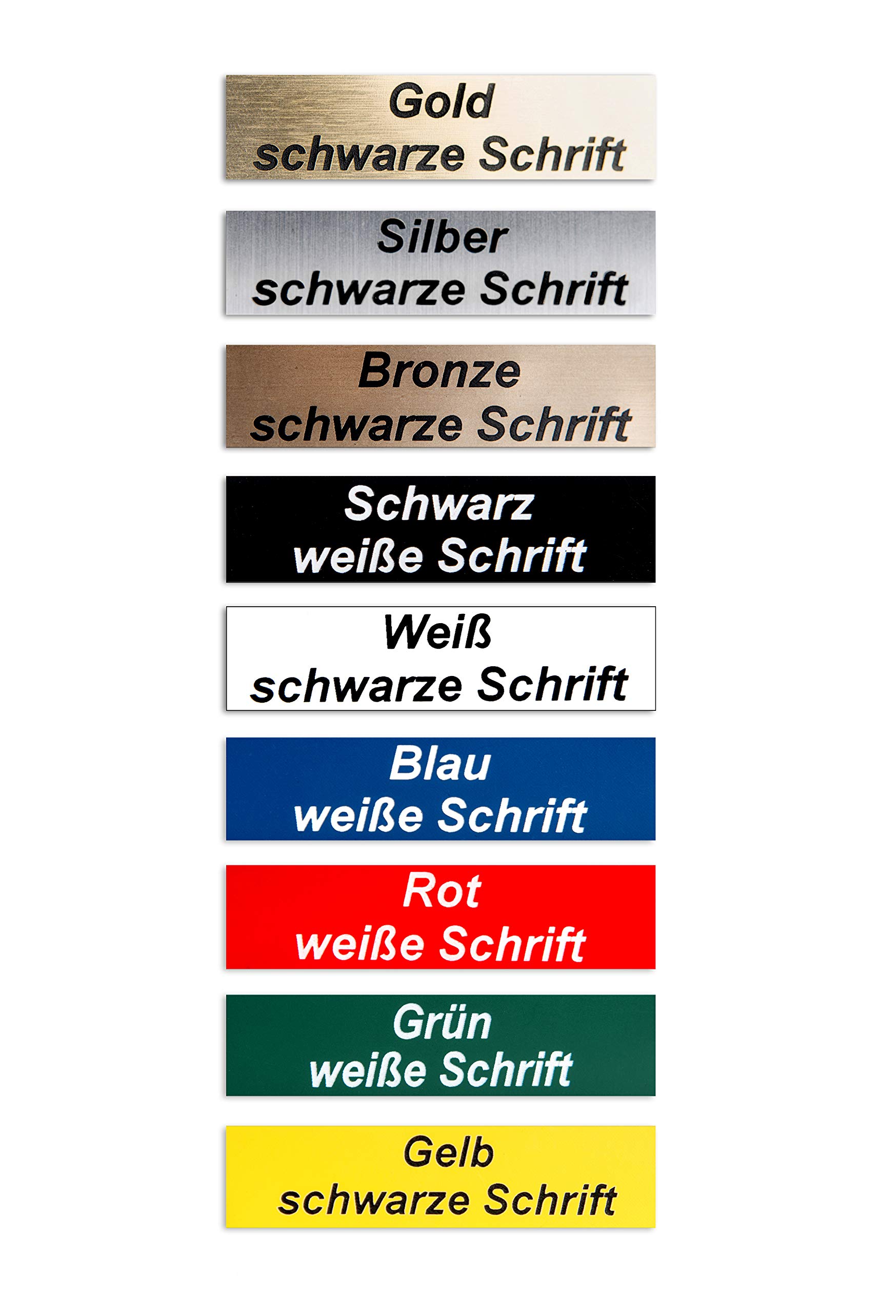 Gravola 2-Stueck-Klingelschild selbstklebend, MADE IN GERMANY -Tuerschild-Namensschild-Briefkastenschild-mit-Gravur Angebot bei HelloDeals