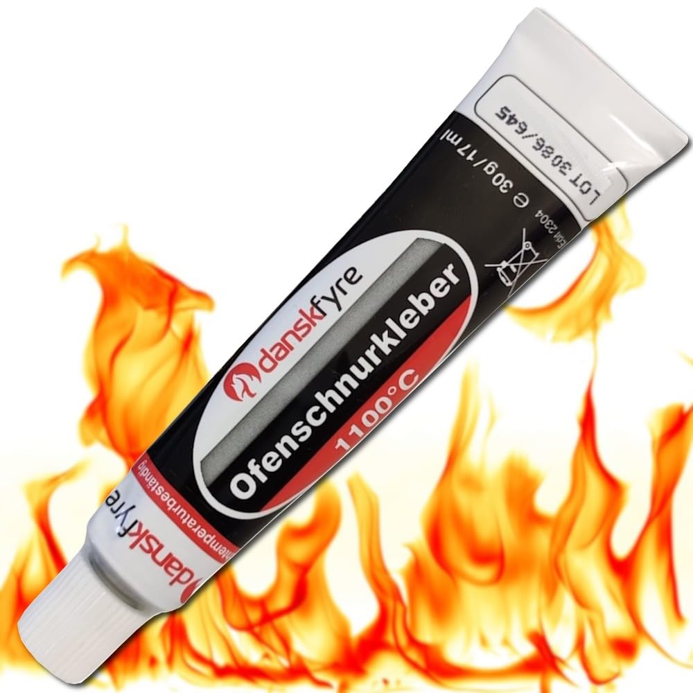 Danskfyre Feuerfester Kleber für Kamin - Schamottstein und Dichtung Mörtel hitzebeständig bis 1000 Grad - Hochtemperatur Ofenschnurkleber Fermit HT 1100 Schamottkleber Angebot bei HelloDeals