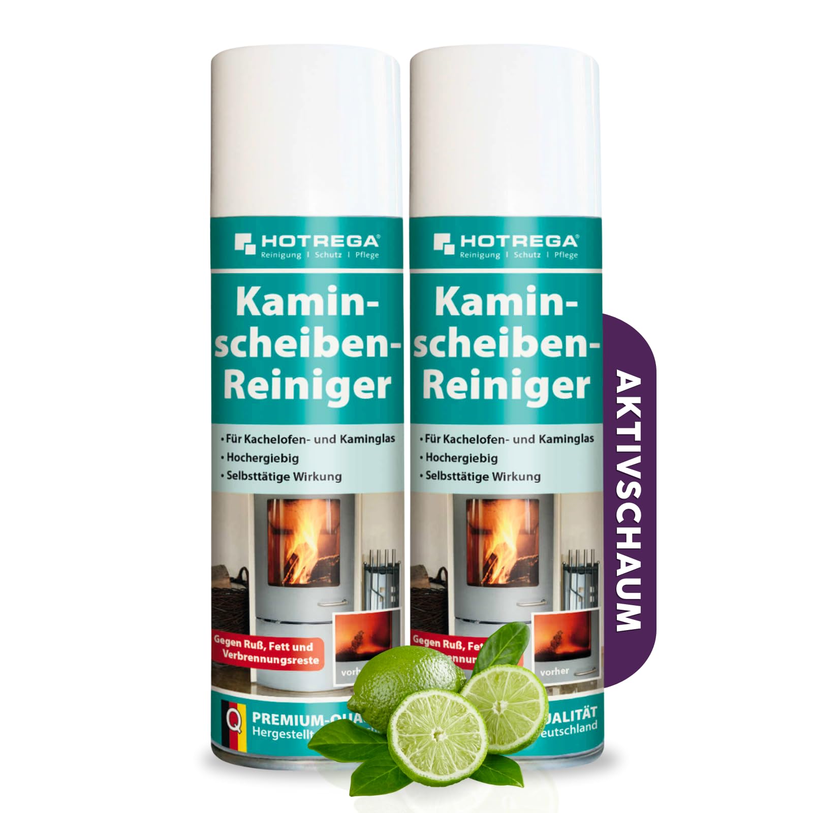 HOTREGA Kaminscheibenreiniger 2x 300ml | Selbsttägiger Kaminglasreiniger | Löst Ruß, Rauchharz & Fett selbsttätig und rückstandsfrei 2x 300 ml Angebot bei HelloDeals