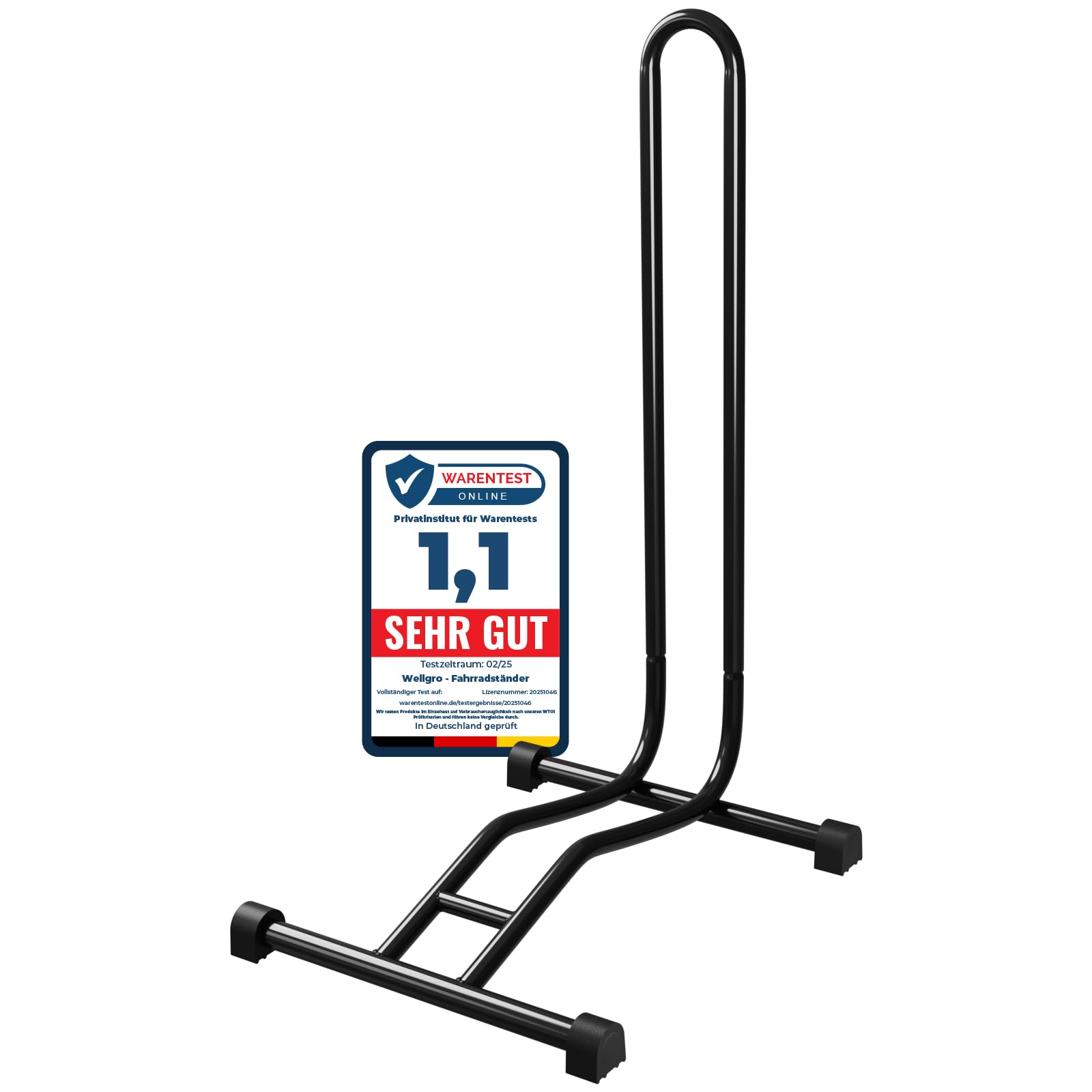 WELLGRO Fahrradständer - Stahl, sicherer Stand - Farbe schwarz Angebot bei HelloDeals