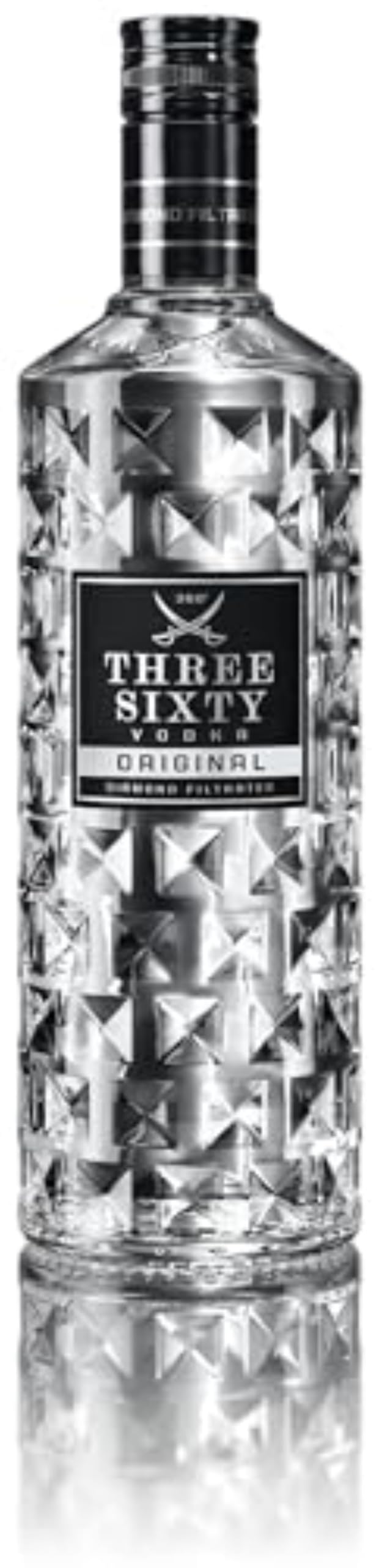 THREE SIXTY VODKA ORIGINAL Diamond filtrated Vodka In der einzigartigen Facettenschliff-Flasche 37,5 % vol. I 0,7L Original Vodka 700 ml (1er Pack) Angebot bei HelloDeals