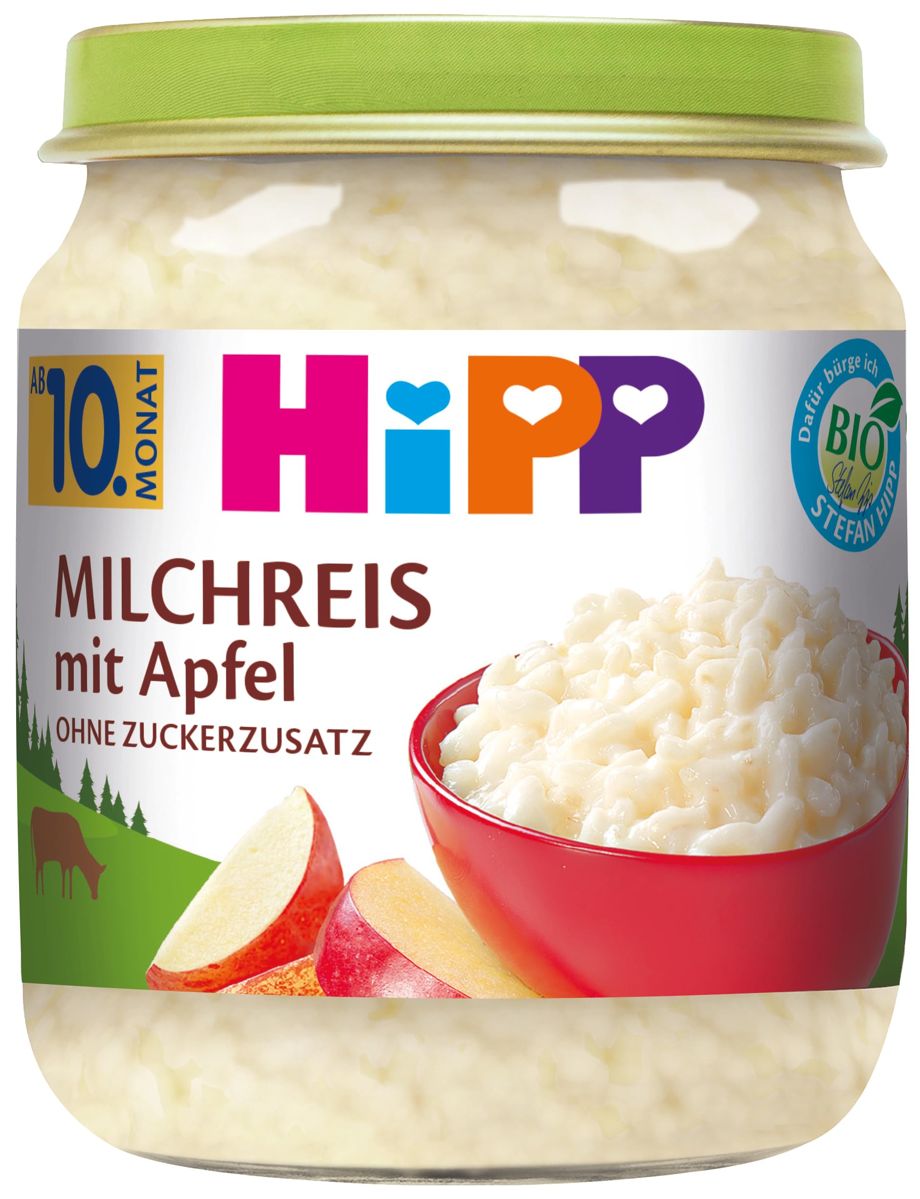 HiPP Bio Milchreis mit Apfel (6 x 200g), ohne Zuckerzusatz, schmeckt warm & kalt, in bester Bio-Qualität 200g Milchreis-Apfel Angebot bei HelloDeals