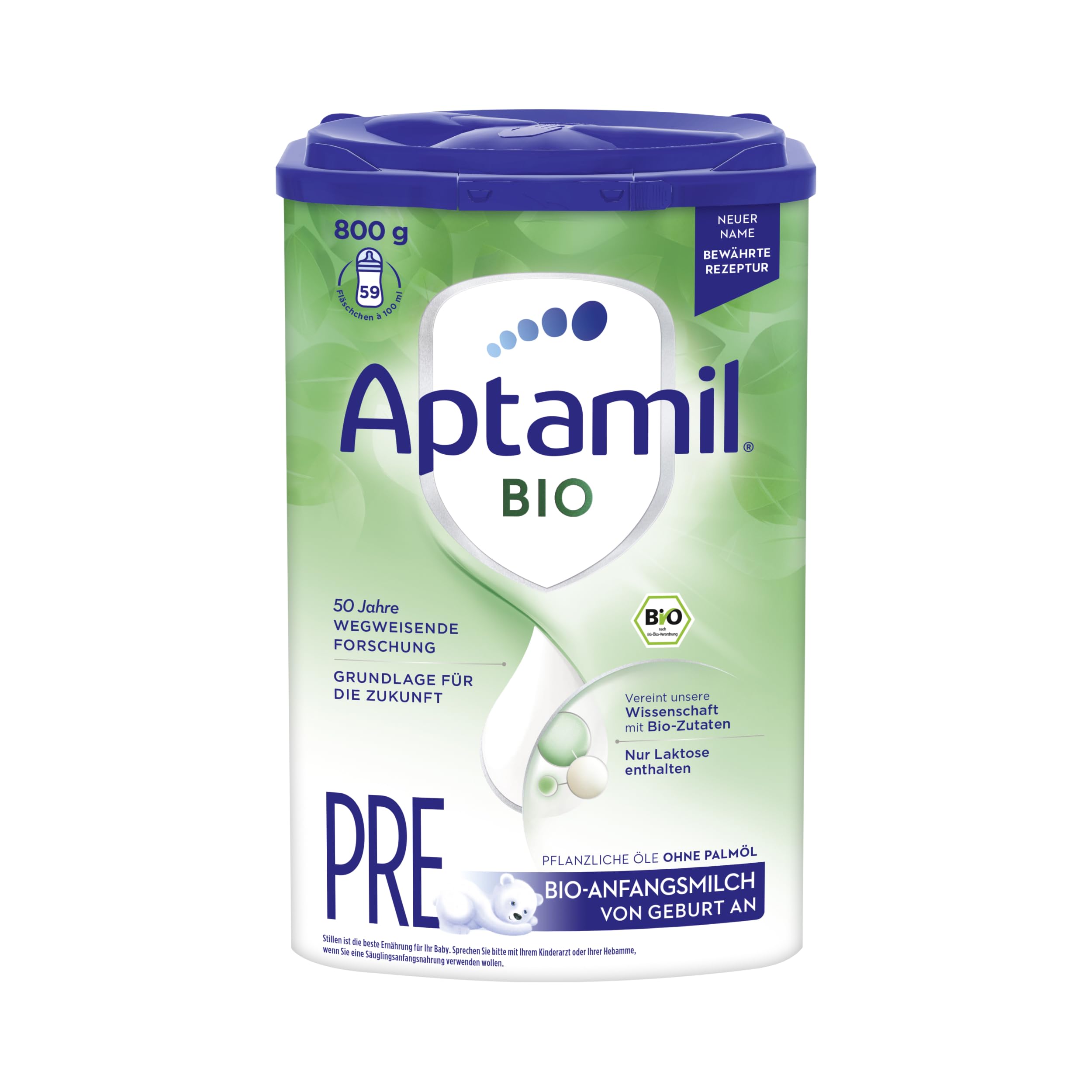 Aptamil Bio Pre – Anfangsmilch von Geburt an – Pflanzliche Öle ohne Palmöl – 1 x 800 g Angebot bei HelloDeals
