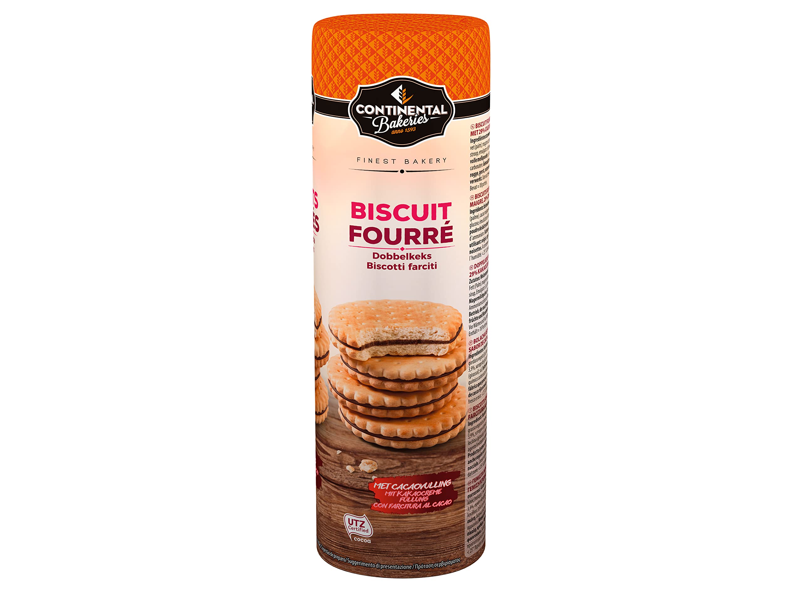 Doppelkeks Kakao, Sandwich Keks mit Kakaocremefüllung, 250 g 250 g (Packung mit 2) Angebot bei HelloDeals